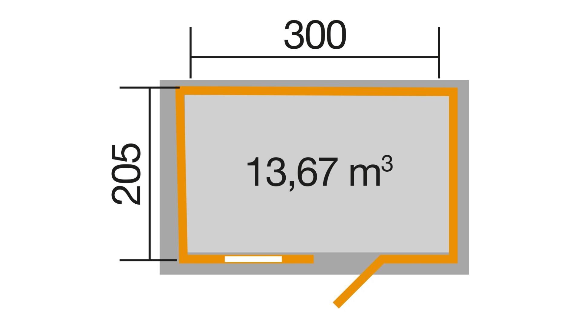 weka Gartenhaus 123 - 3,8x2,4m