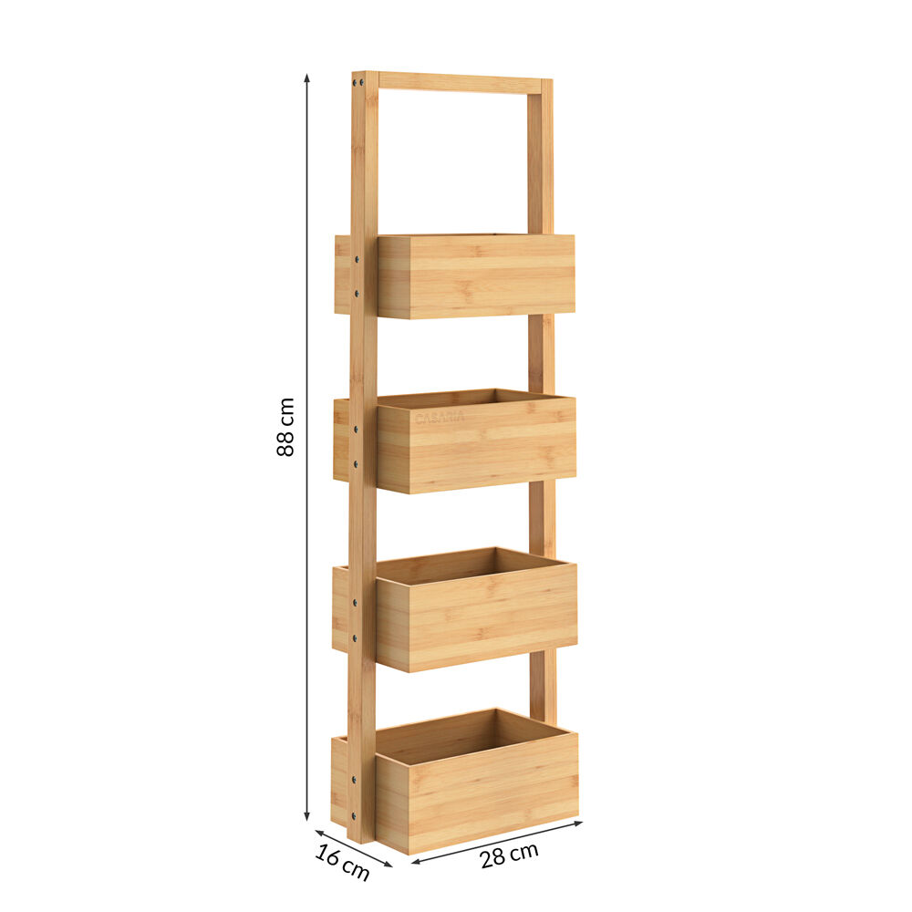 Badregal Bambus 88x16x28cm