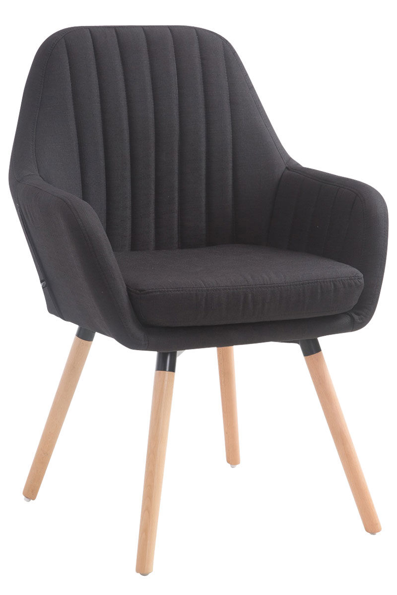 Stuhl Florian Stoff Natura, schwarz