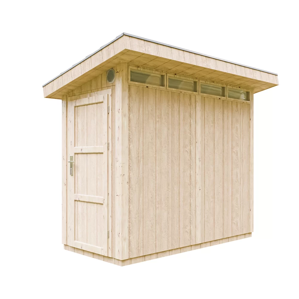 Pultdach Gartenhaus Norge mit LP® SmartSide® M901 – 250 x 118 cm – 3 m2