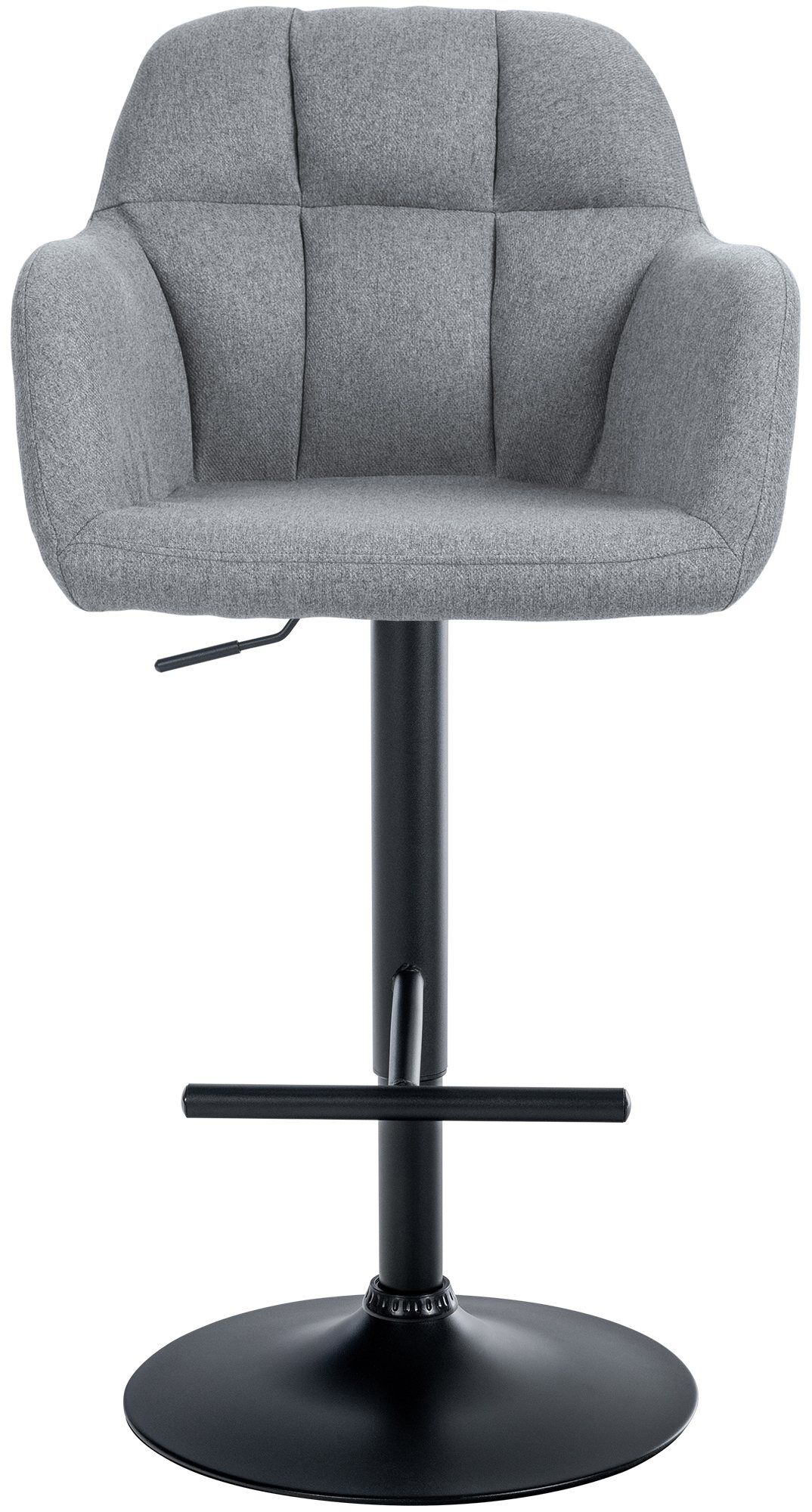 Barhocker Natoma Stoff schwarz, grau