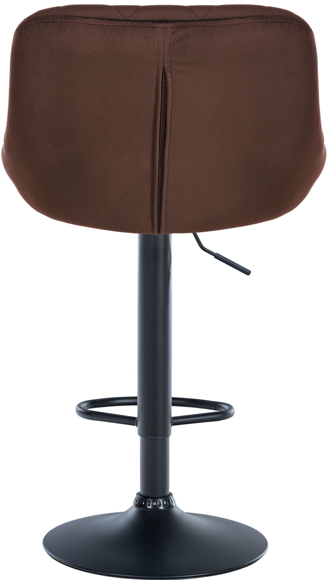 2er Set Barhocker Lazio Samt schwarz, braun