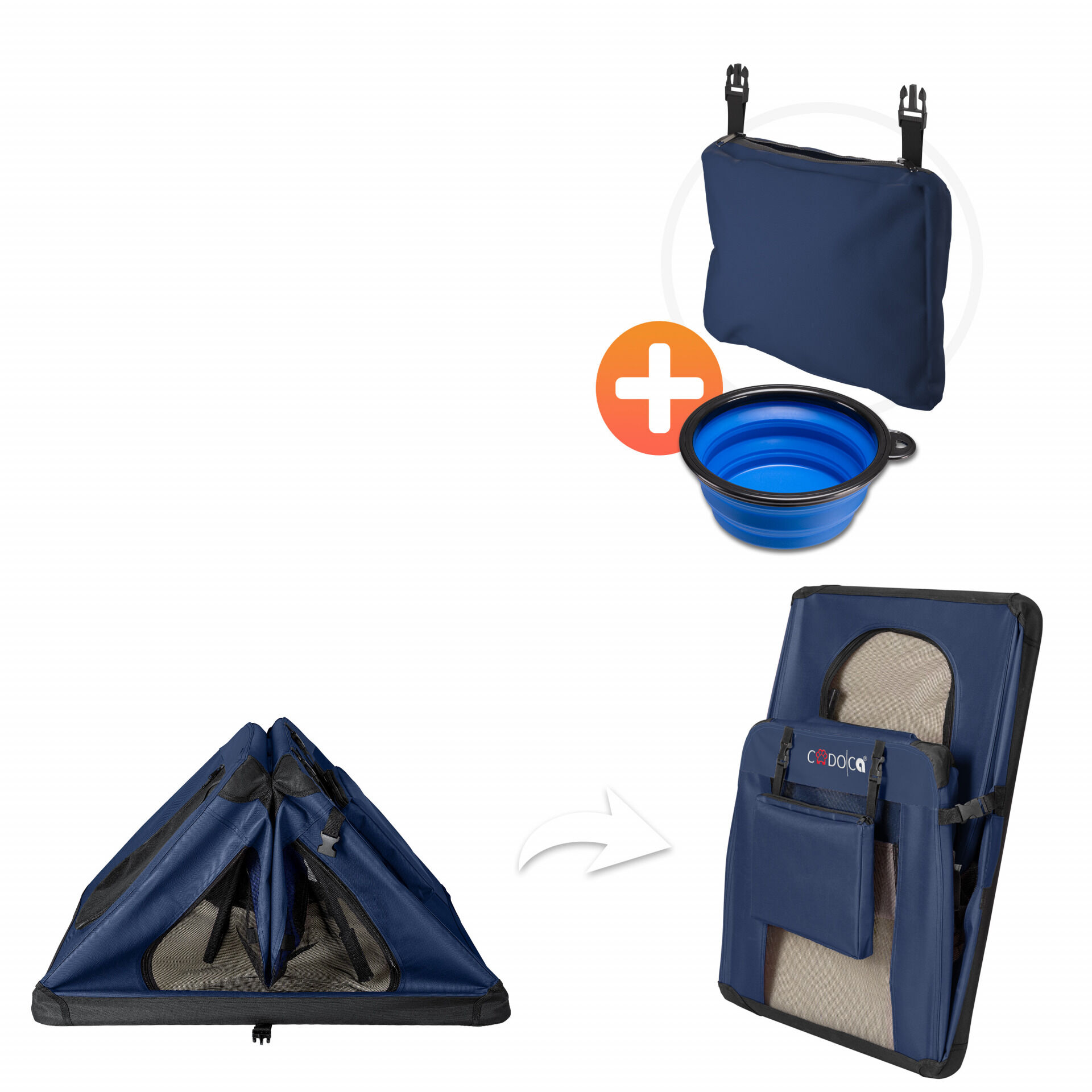 Hundebox faltbar XXXL 101x70x70cm Blau