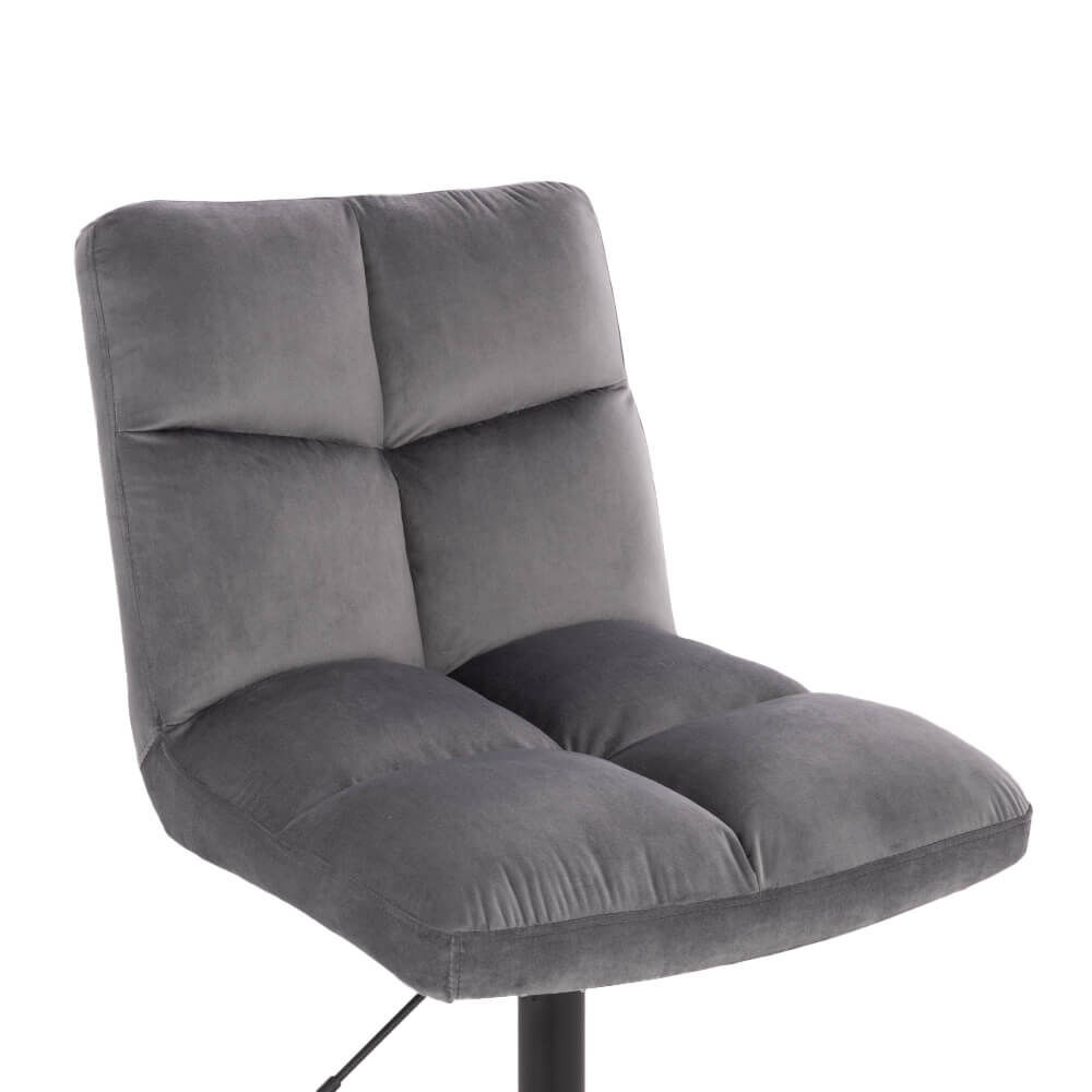 Barhocker höhenverstellbar 8er Set ACE - Samt Hellgrau