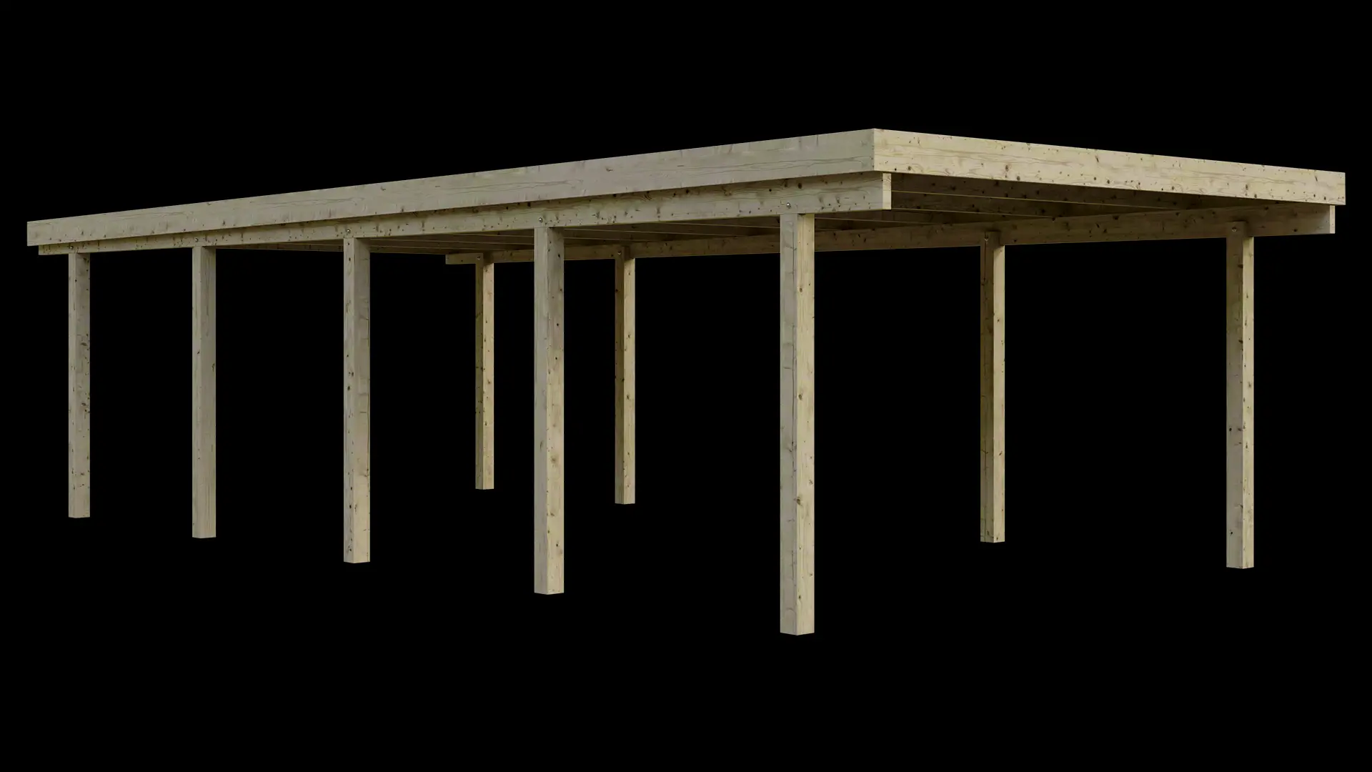 379978 Carport VC 410x900 Kiefer Massivholz