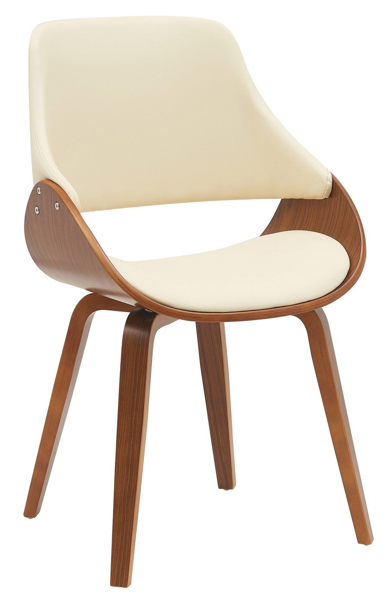Esszimmerstuhl Vangale Kunstleder, walnuss/creme
