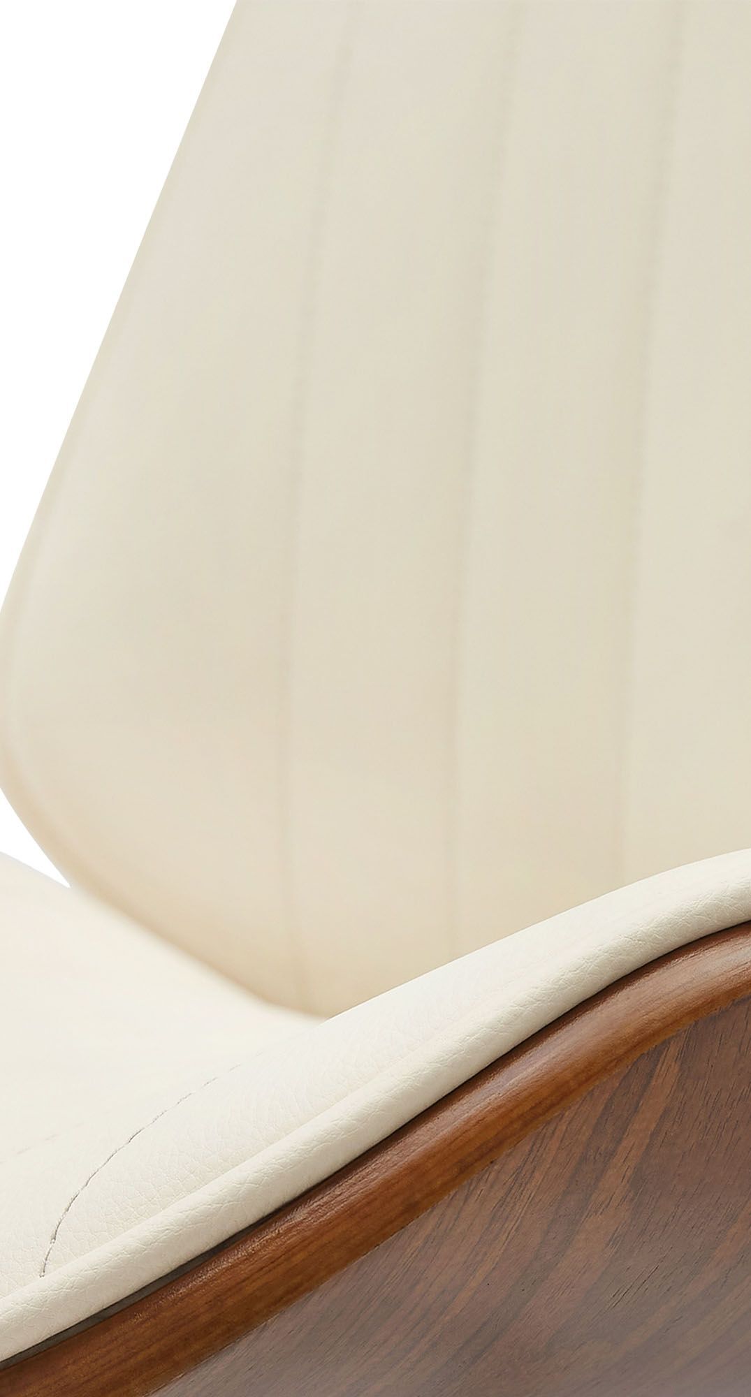 2er Set Barhocker Nova Kunstleder, walnuss/creme