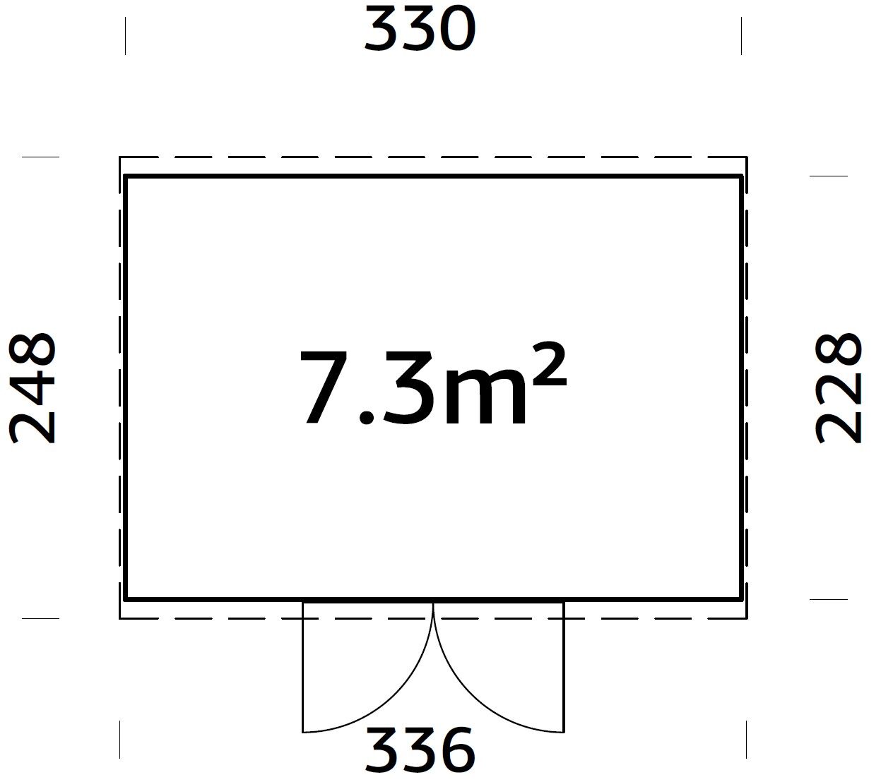 Palmako Pultdach Gerätehaus Elias 7,3 m²