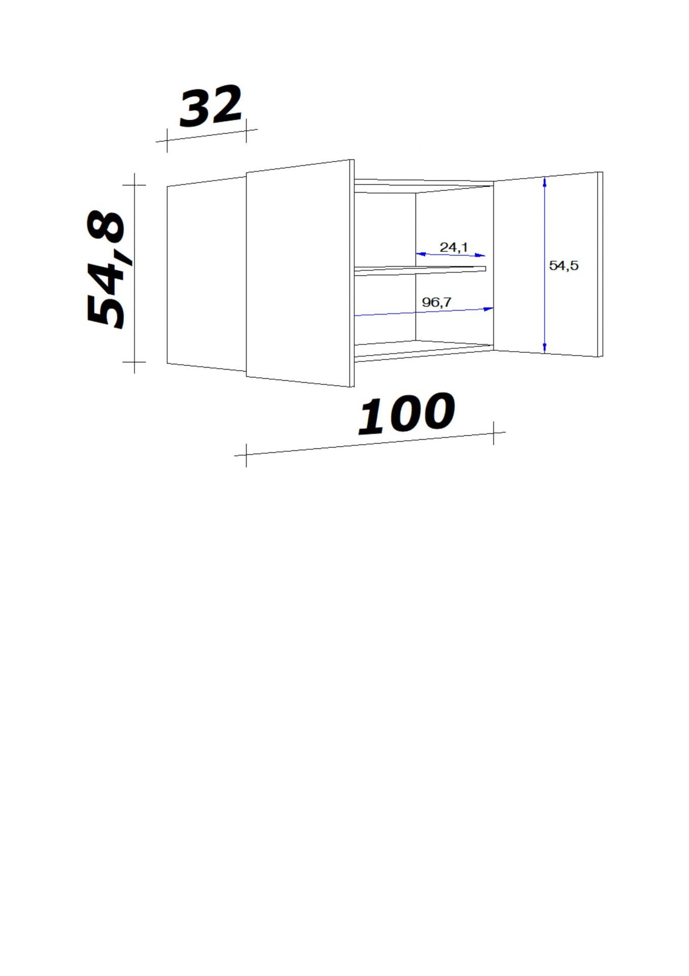 Hängeschrank CARA 100x55 cm