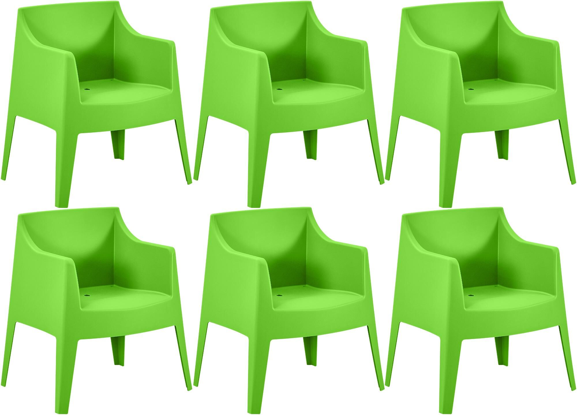 6er Set Stühle Bartal, grün