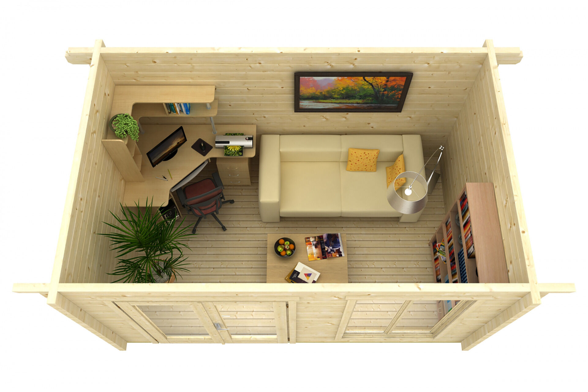 weka Weekendhaus/Home-Office 709 Gartenhaus 4,6x3,6m