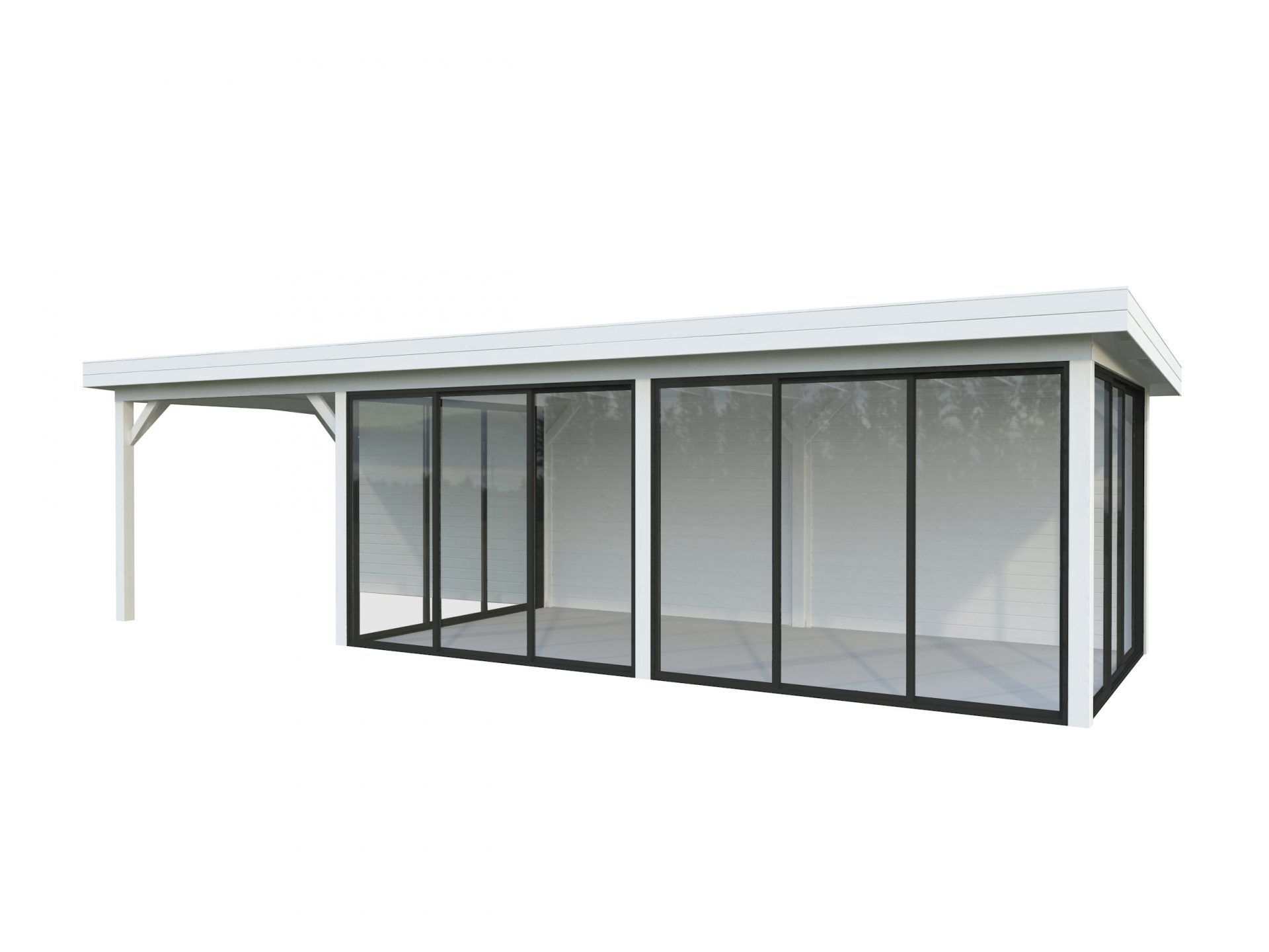 Palmako Modernes Gartenhaus Lenna 24,9 m² Set 718 Slide Plus