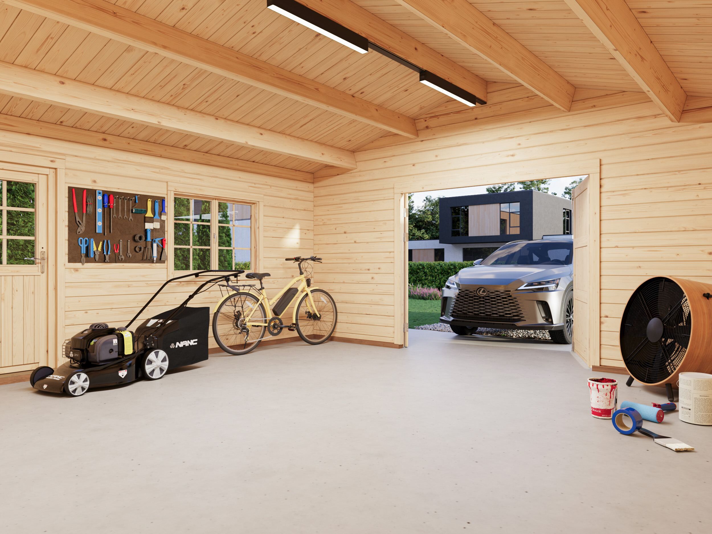 Palmako Holzgarage Roger 27,7 m² mit Holztor