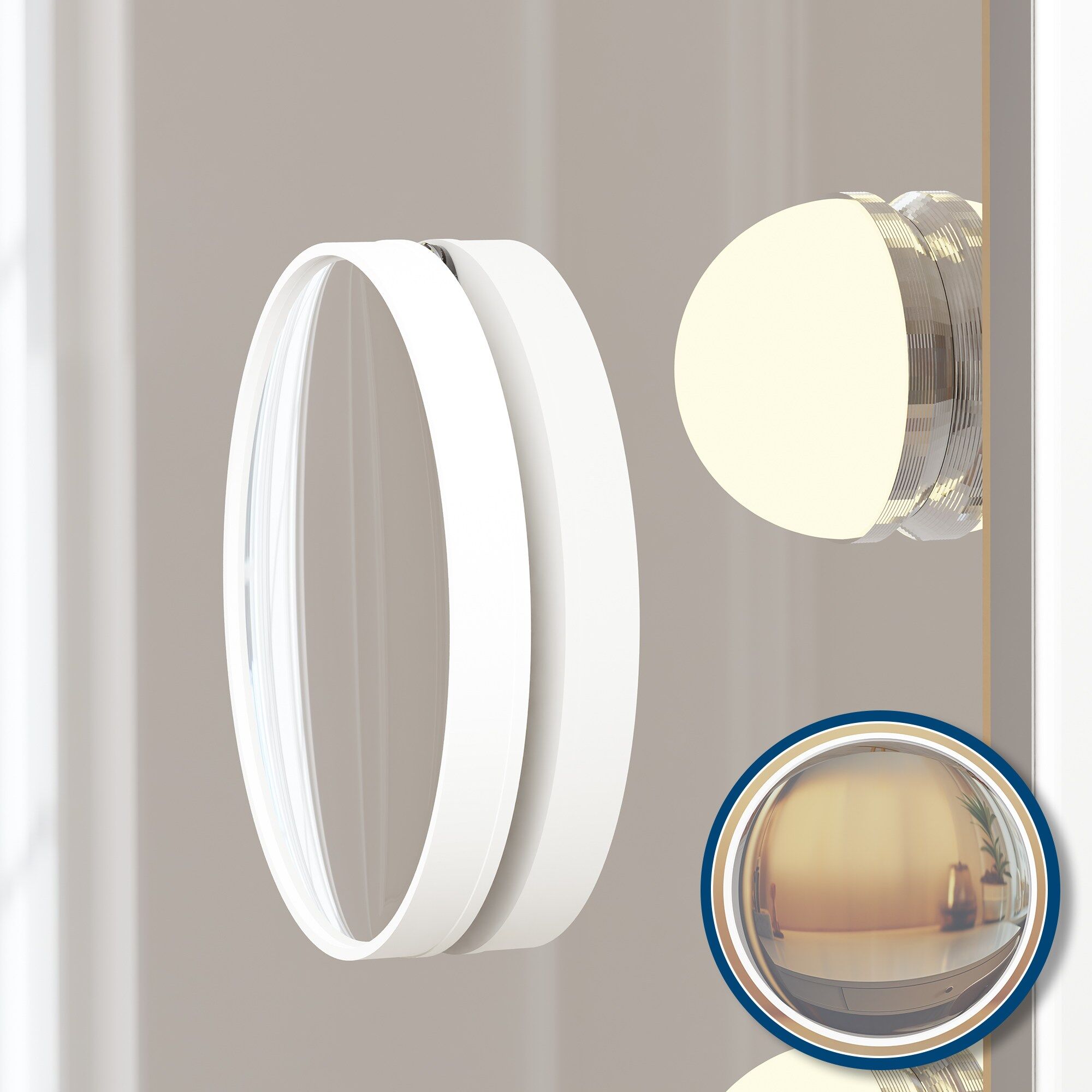 Schminkspiegel Norlina ohne Bluetooth, weiß