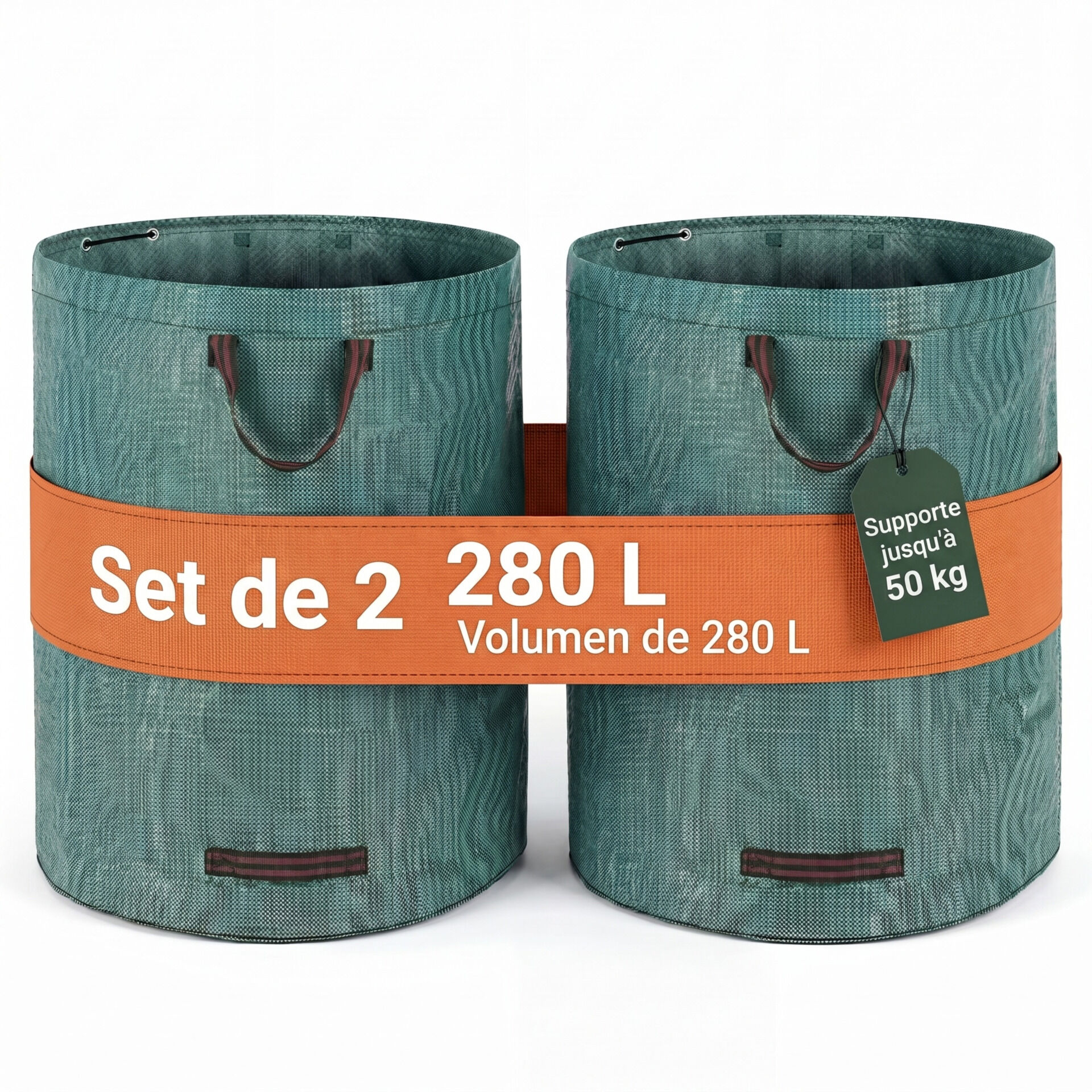 Gartentasche 2er-Set 280L max 50kg