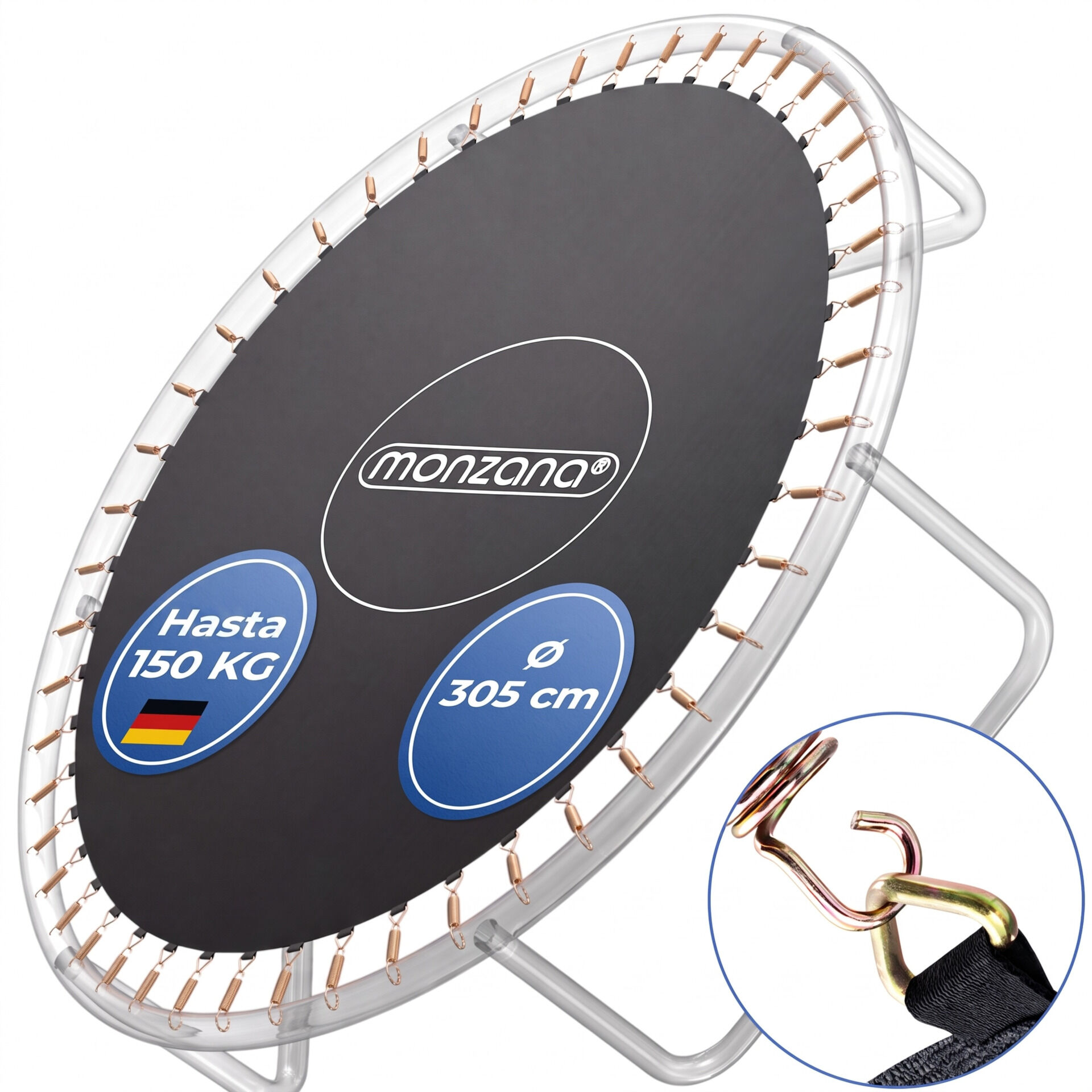 Trampolin Sprungtuch Schwarz Ø305cm