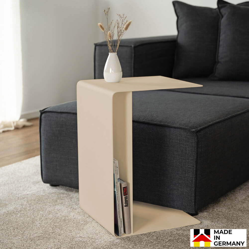 Beistelltisch aus Metall ZIMA - Creme