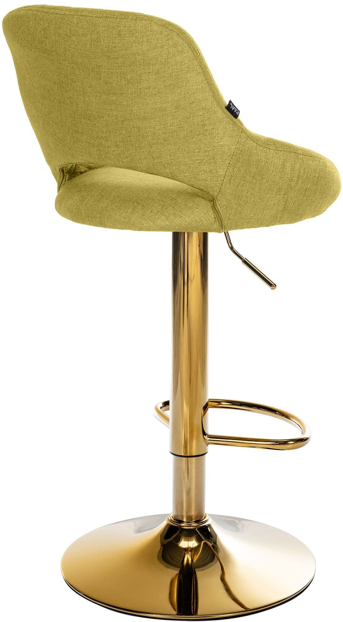 Barhocker Milet Stoff gold, grün