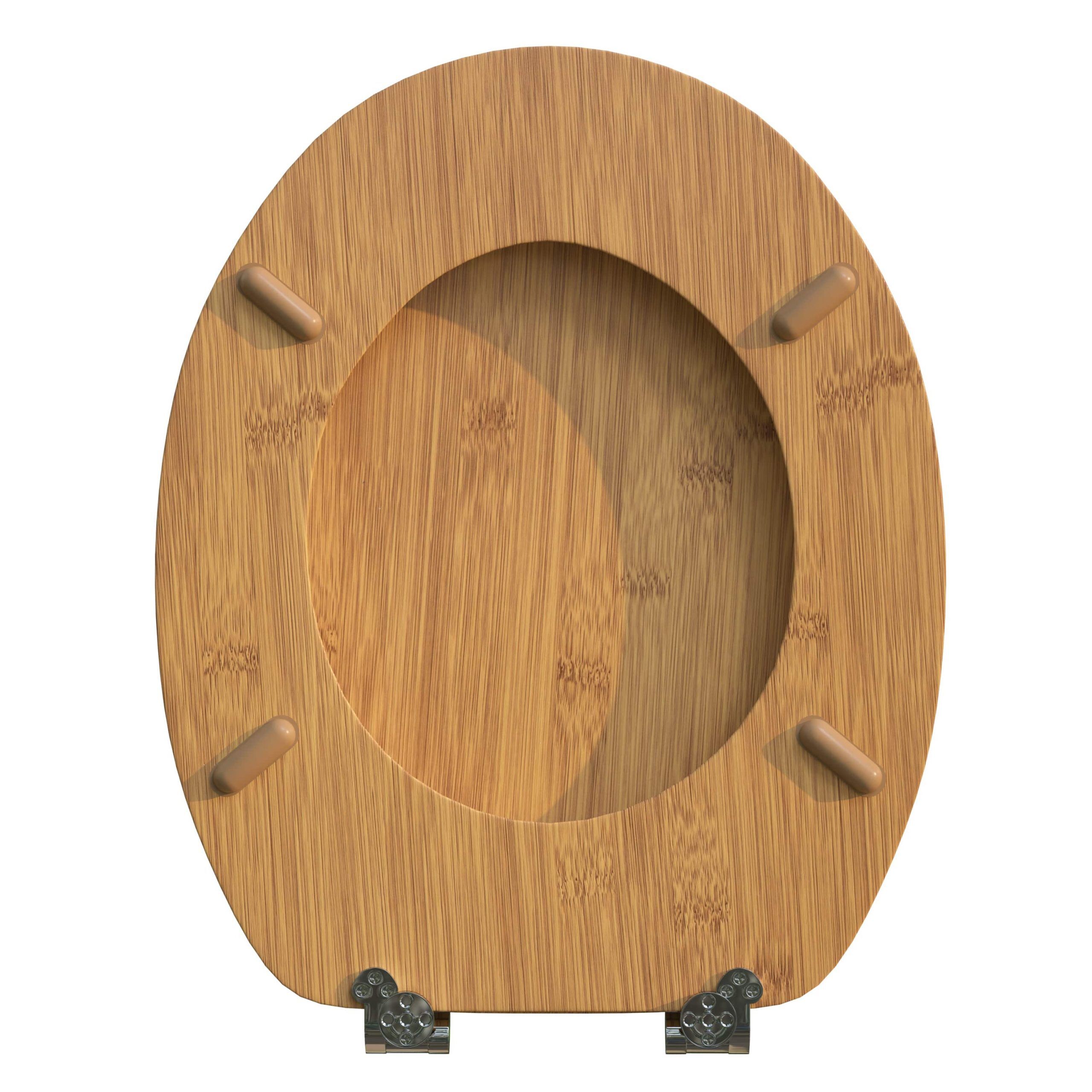 Toilettensitz Bambus mit Absenkautomatik MDF