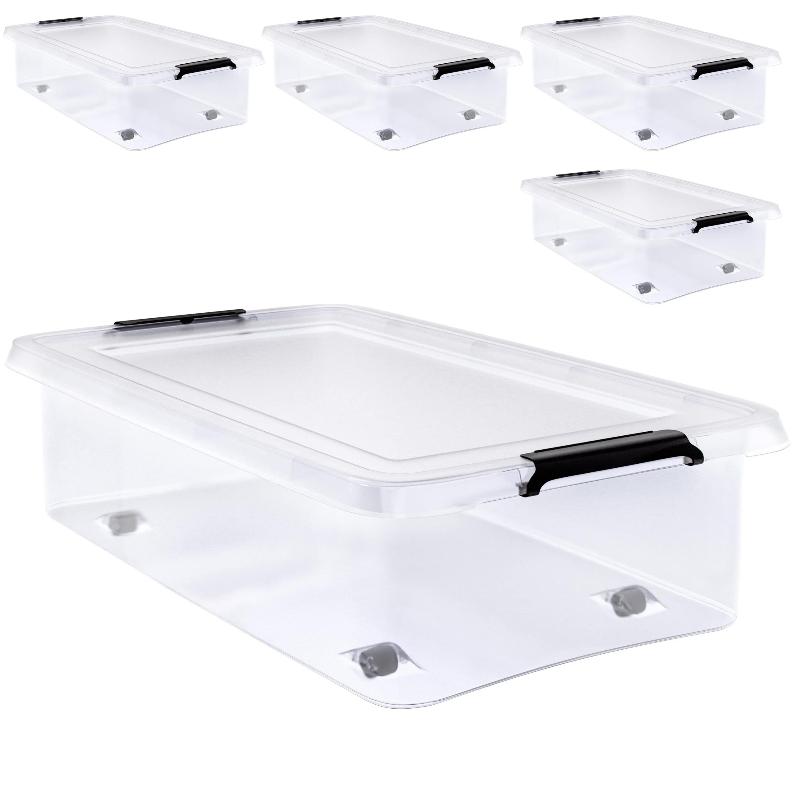 Aufbewahrungsbox 4er-Set Transparent 60x40x17cm 30L