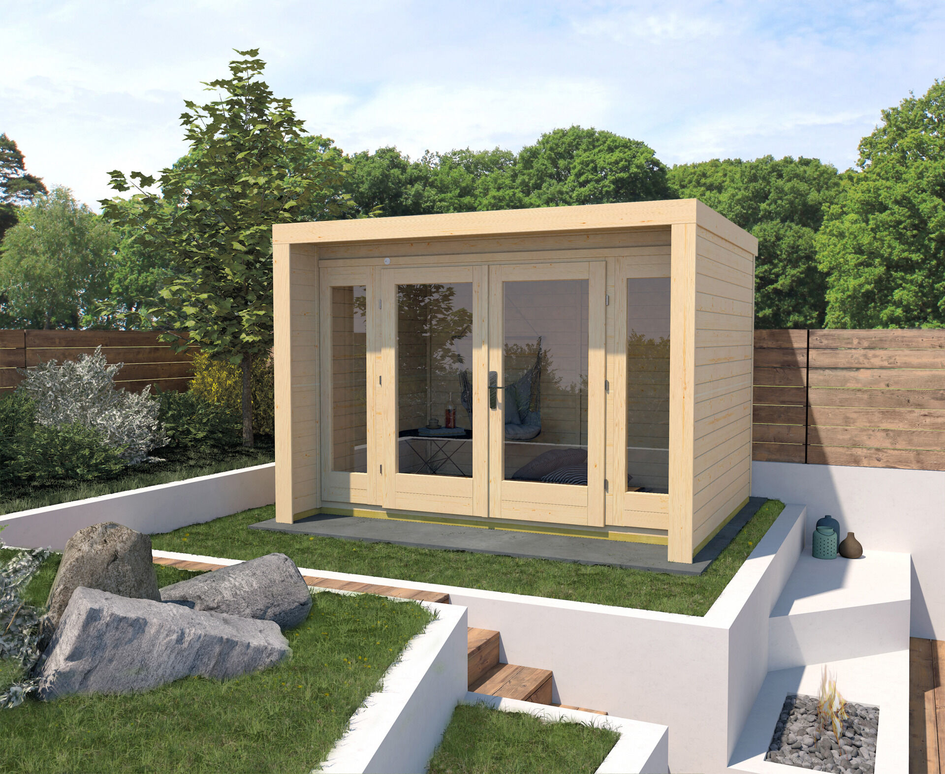 weka Design-Gartenhaus 263 - 3,1x3,2m