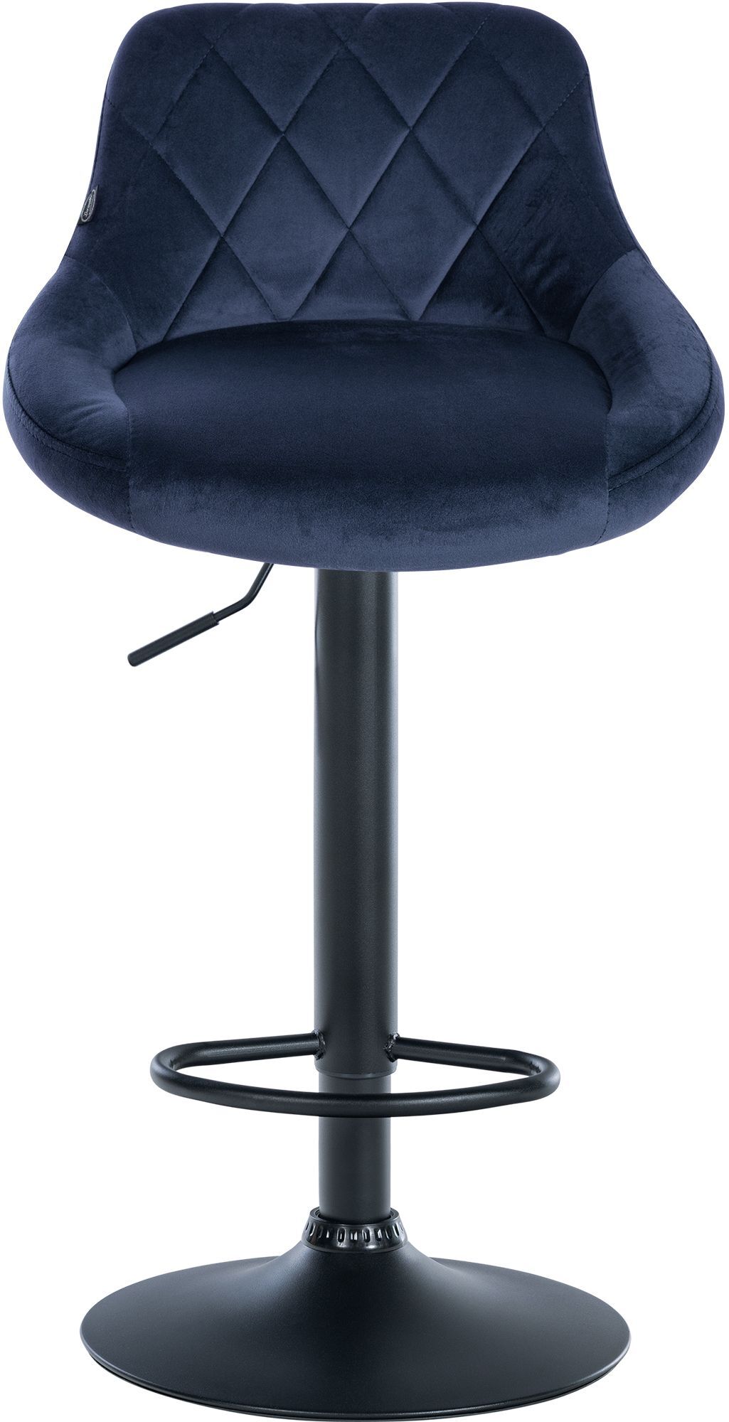 Barhocker Lazio Samt schwarz, blau