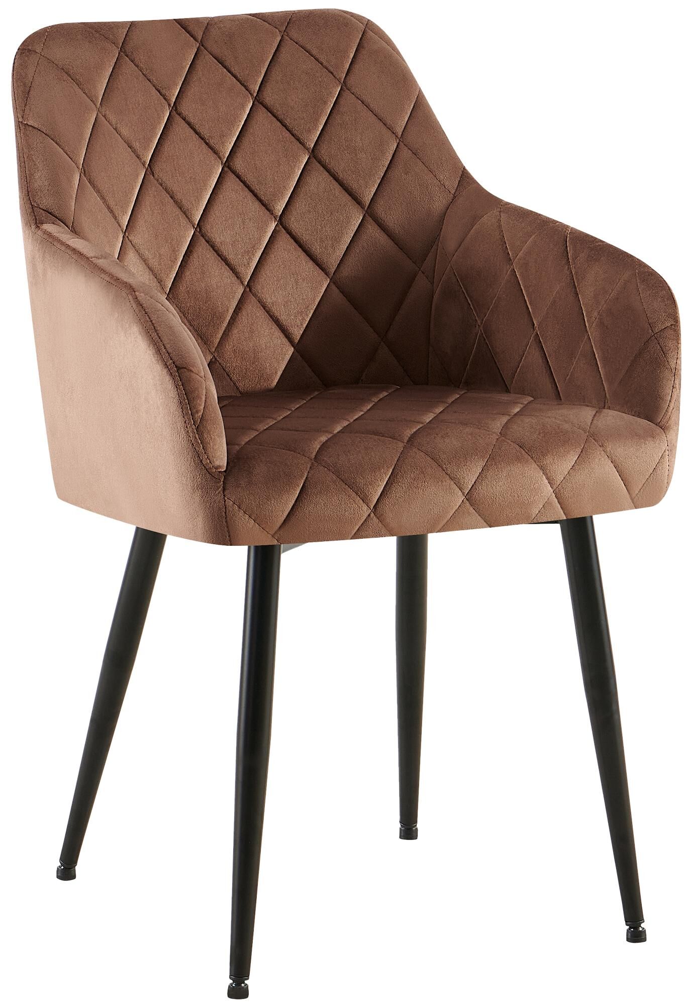 Esszimmerstuhl Monett Samt B, braun