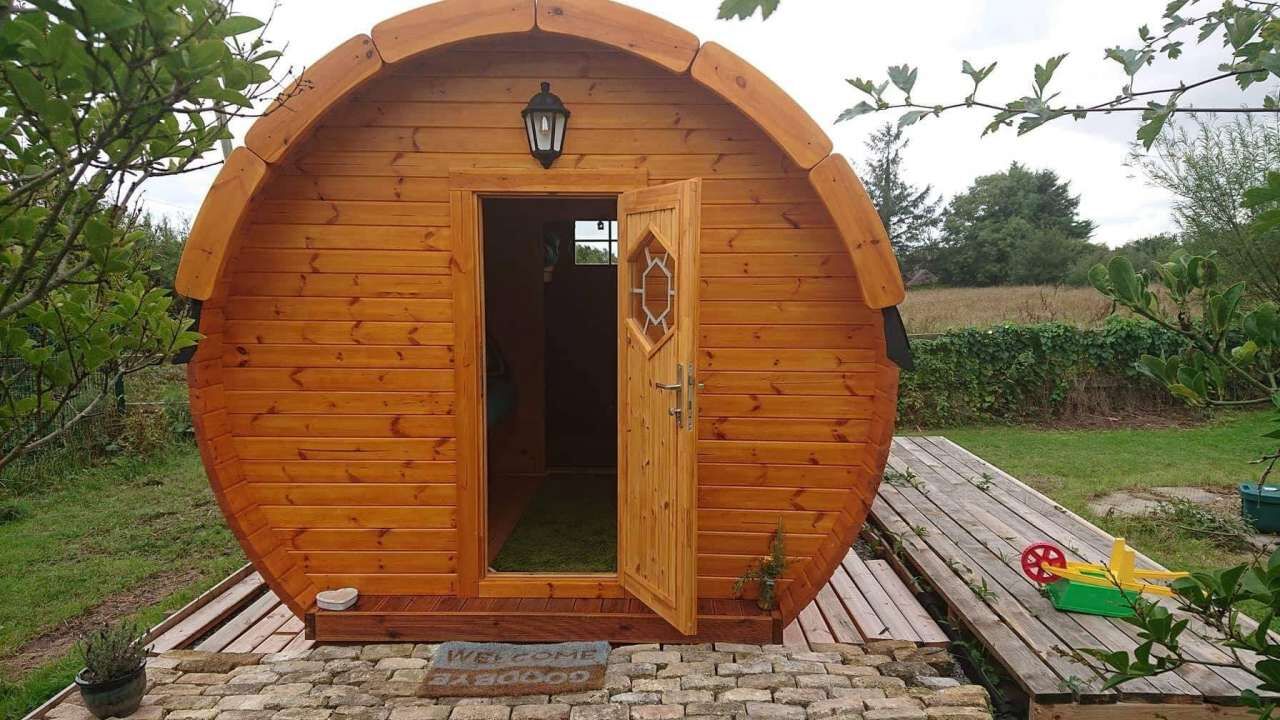 Camping Fass Oslo 300x480, schwarz - Hexagonal