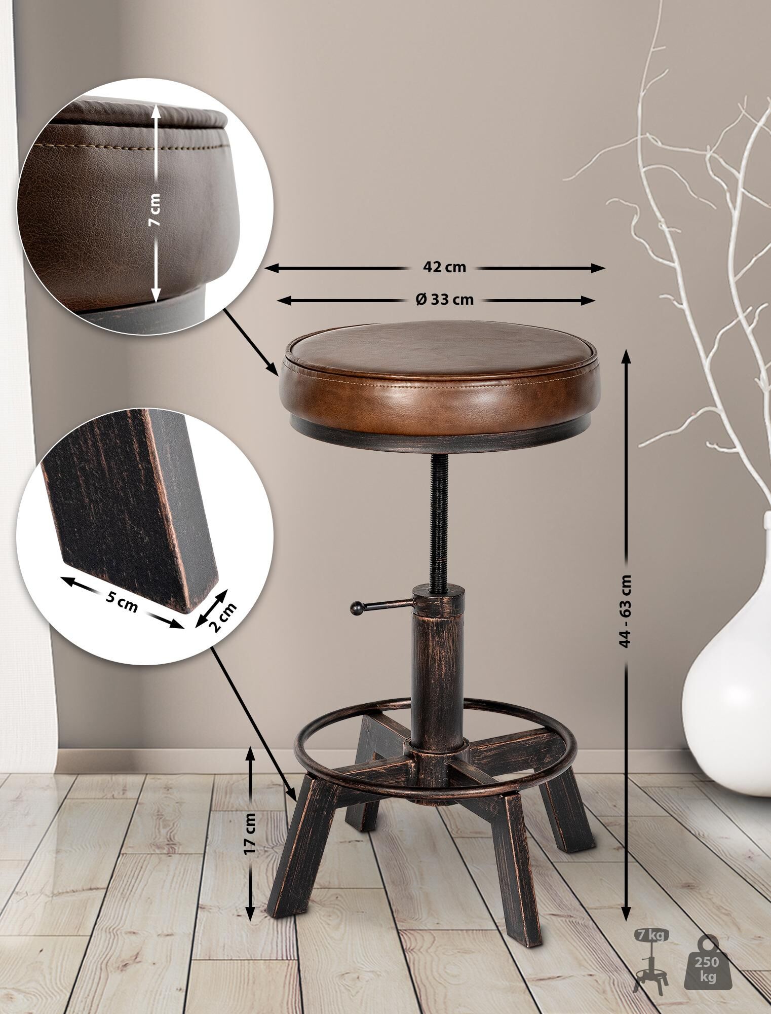 Hocker Destin, bronze