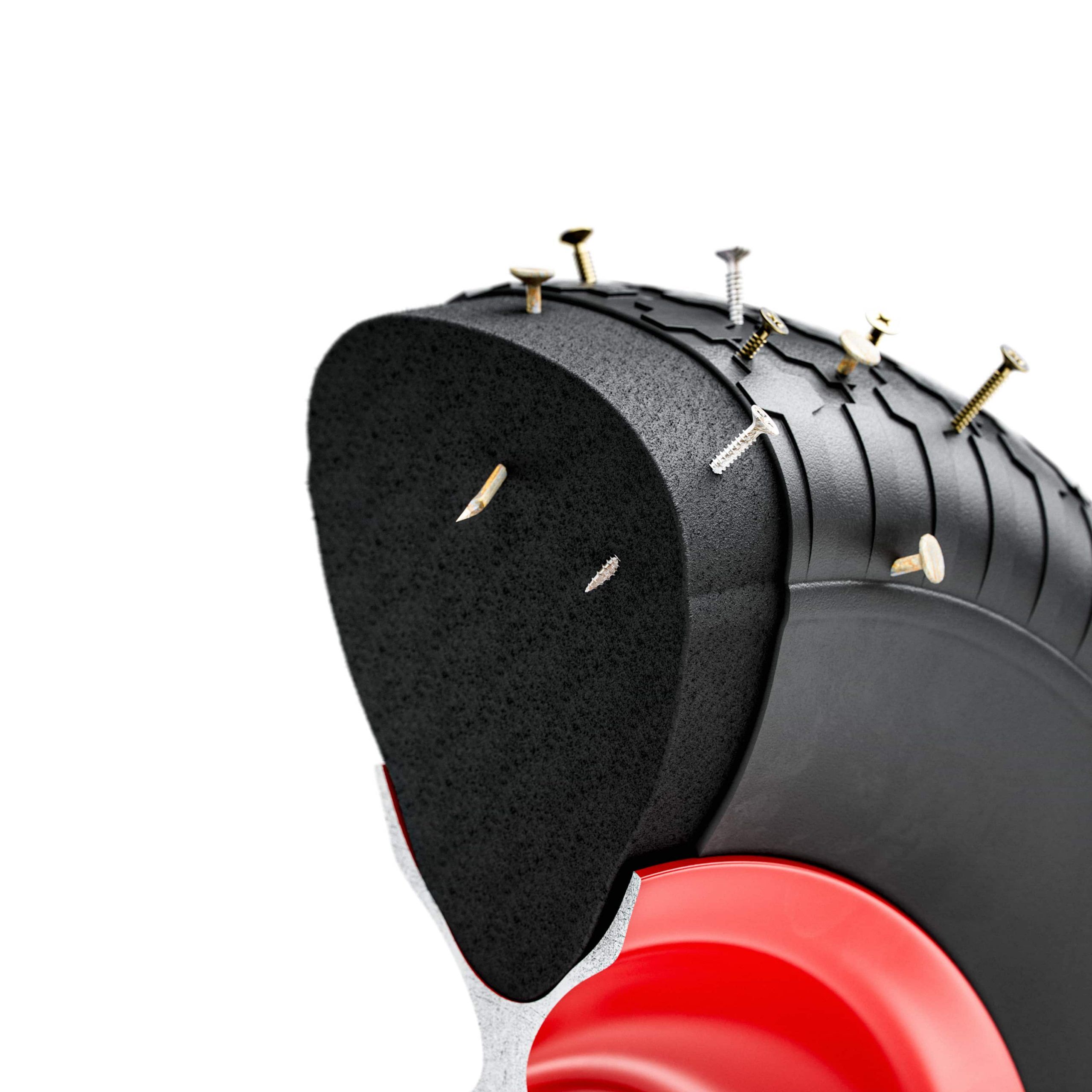 Schubkarrenrad Schwarz pannensicher PU-Schaum 200kg Kugellager inkl Achse