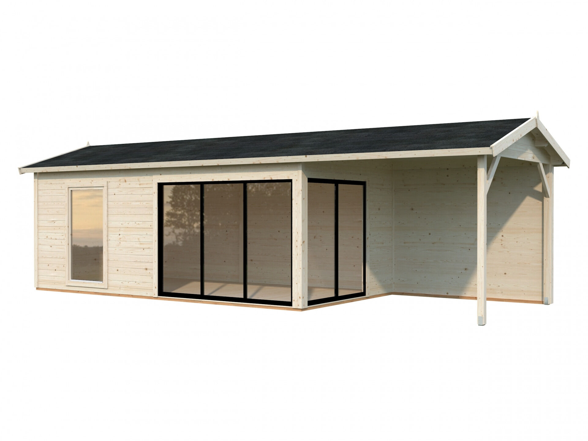 Palmako Gartenhaus Amanda 17,1+7,8 m² Slide