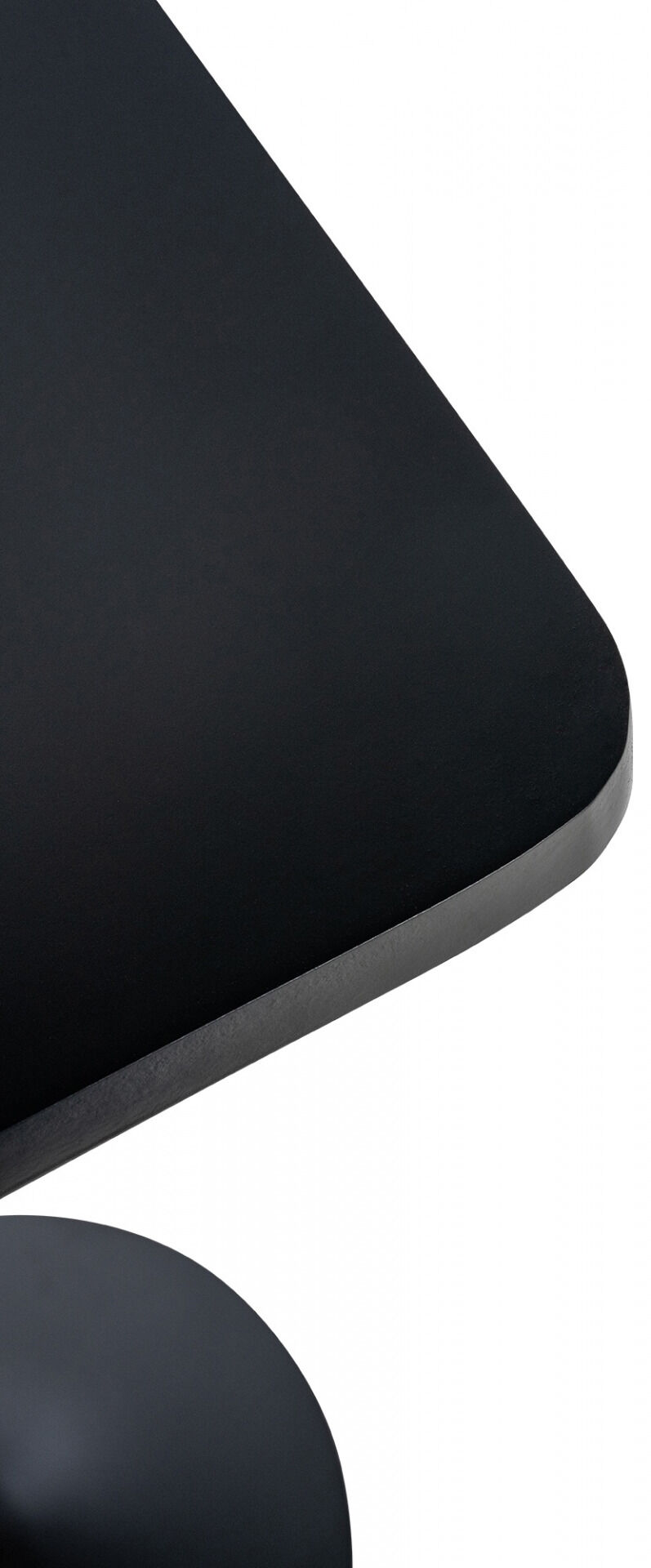 Stehtisch eckig, schwarz/schwarz