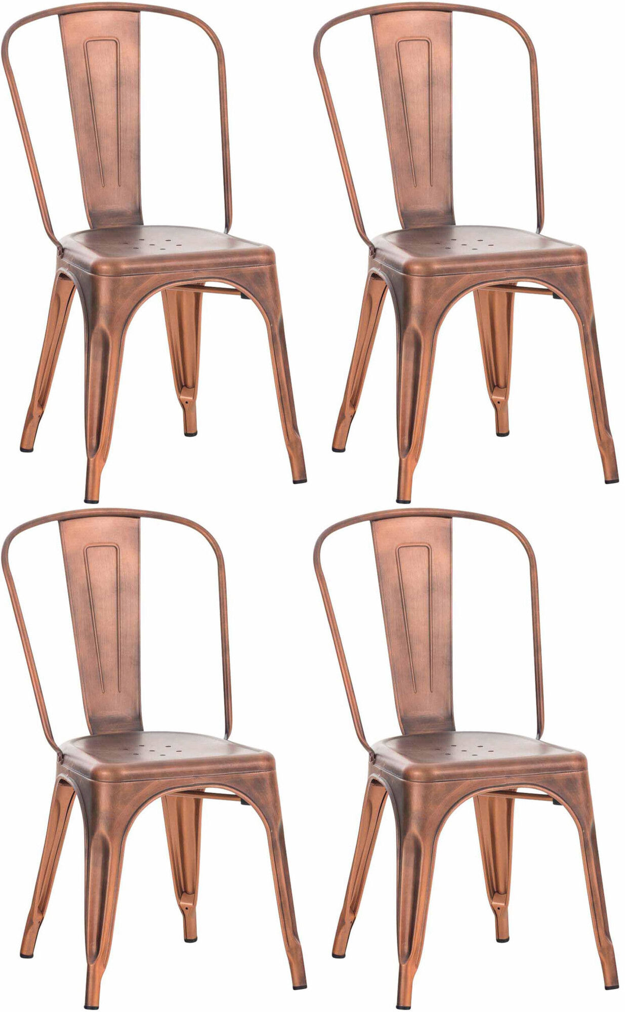 4er Set Stuhl Benedikt, kupfer