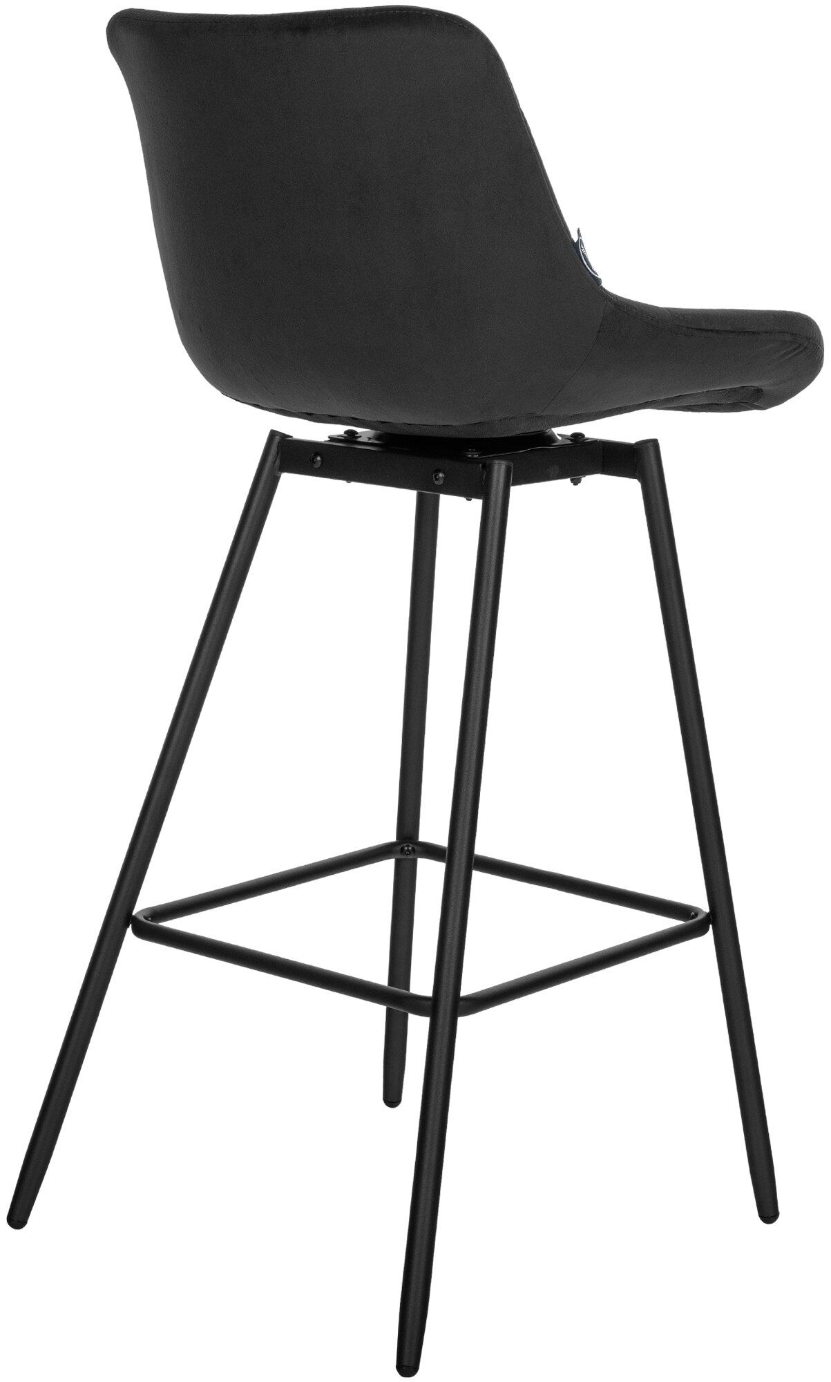 Barhocker Weston Schwenkbar Samt, schwarz