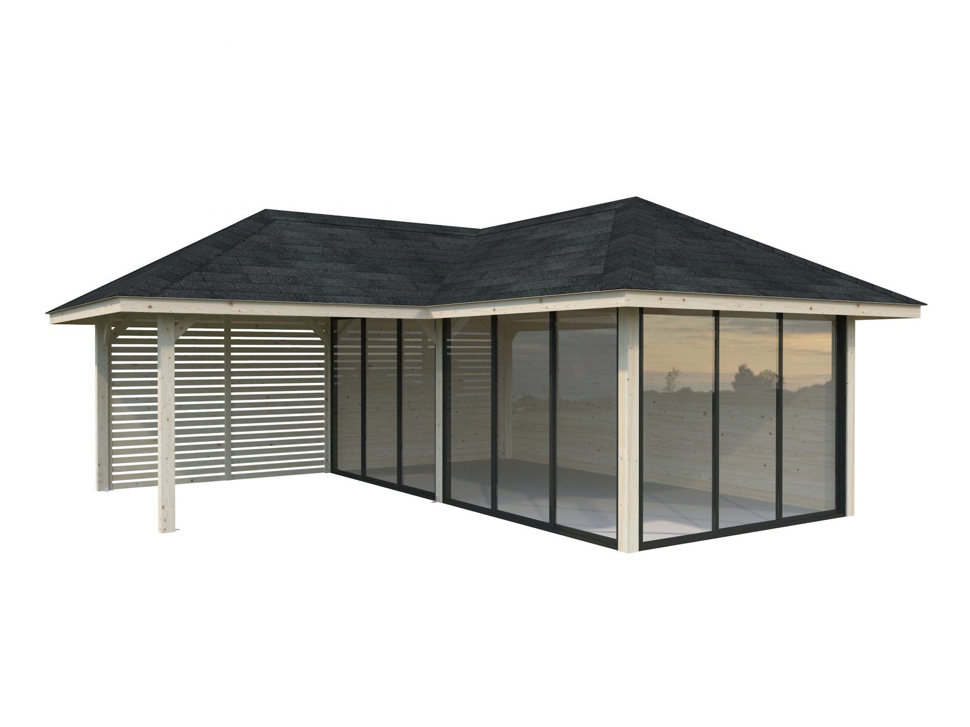 Palmako Pavillon Bianca 24,9 m² Set 514 Slide Plus