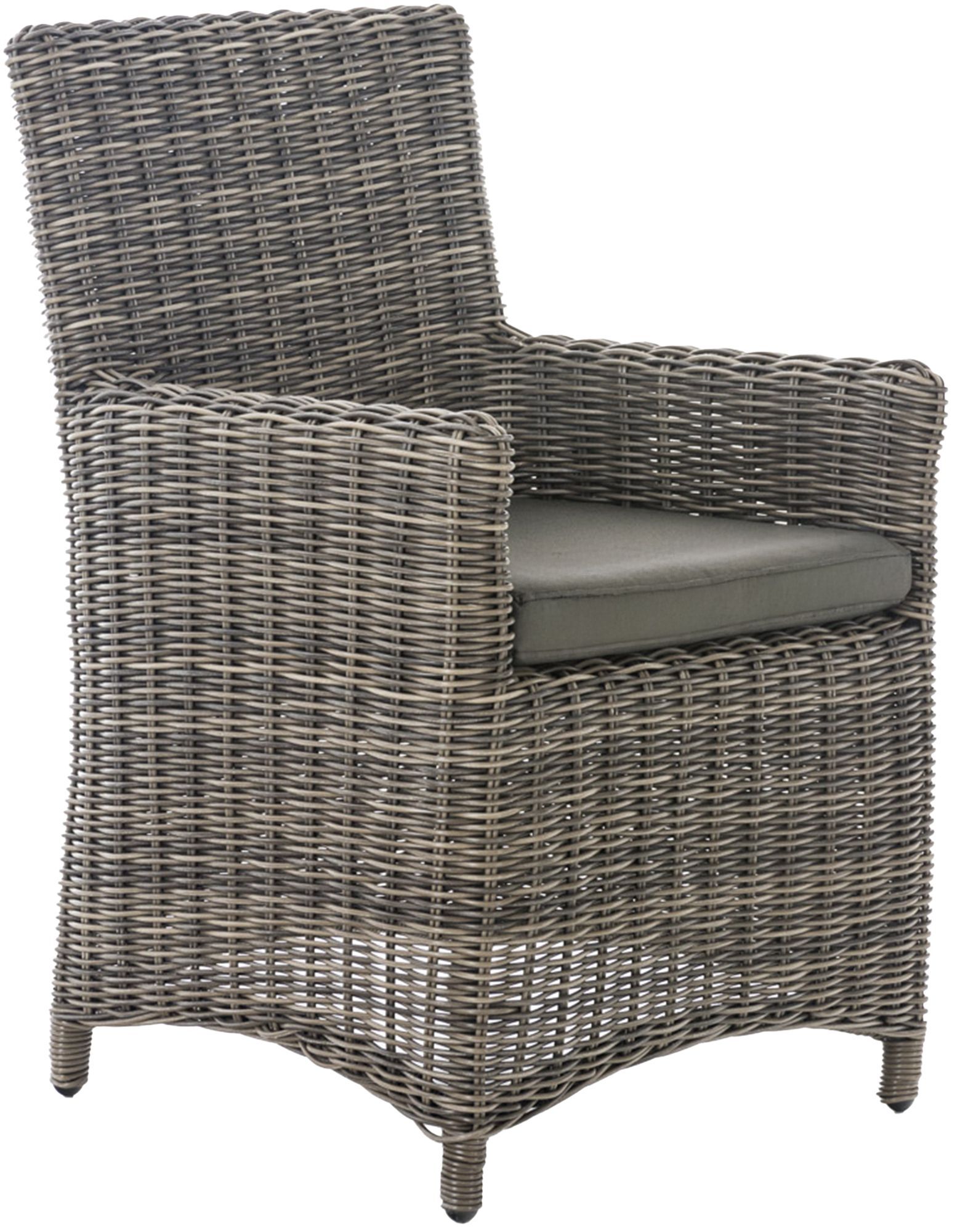 4er Set Stuhl Fontana / Sankt Marlo Anthrazit 5mm, grau-meliert