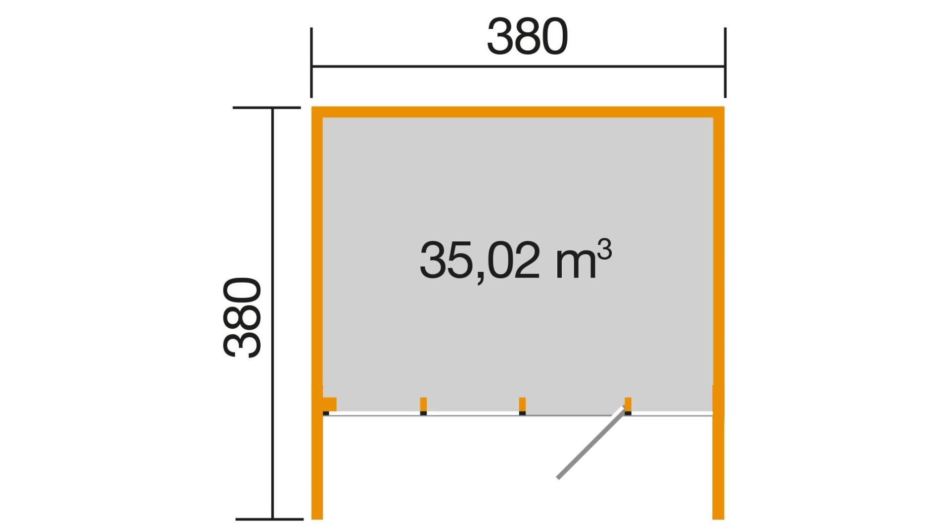 weka Design-Gartenhaus Cubilis 2.0 3,9x3,9m