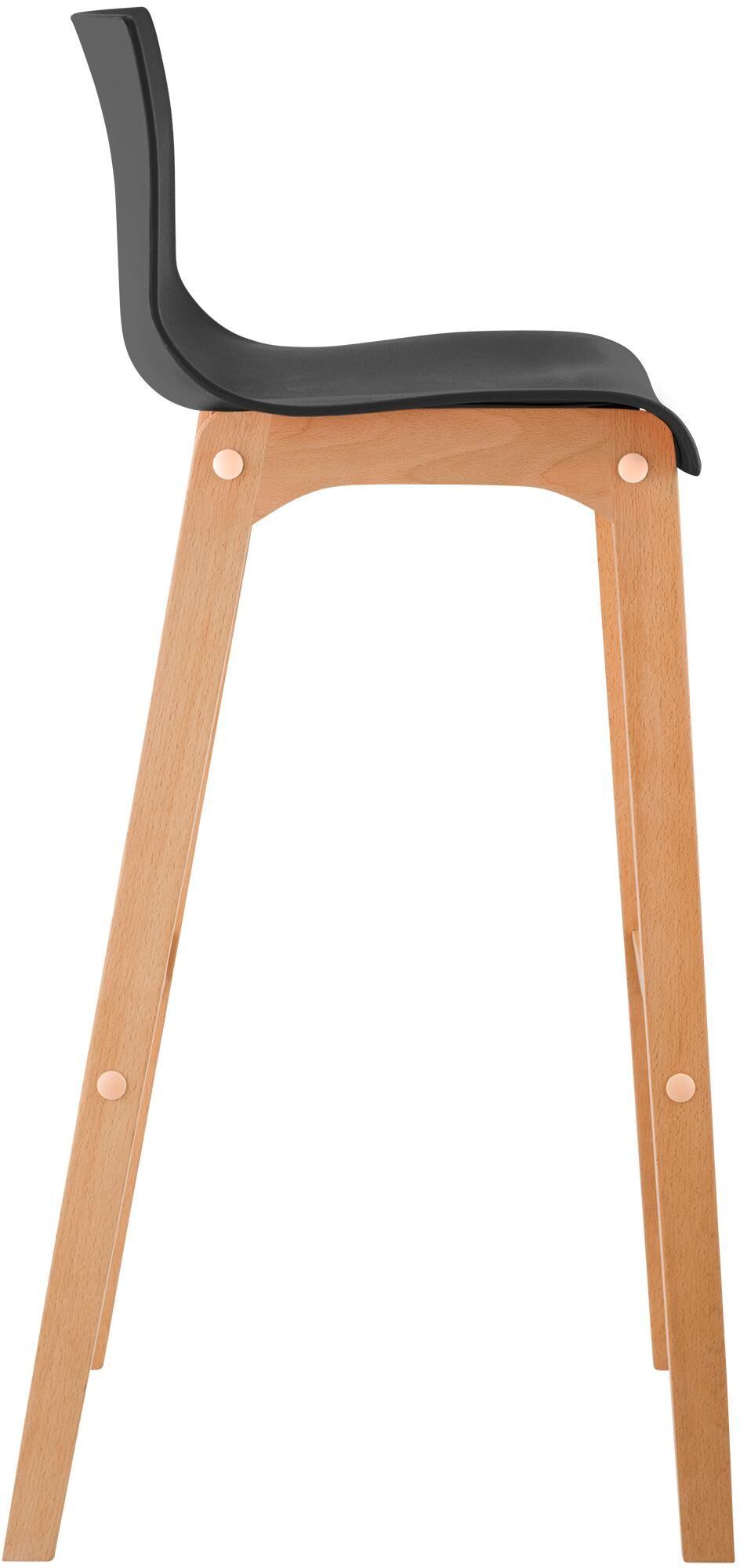 2er Set Barhocker Hoover Natura, schwarz