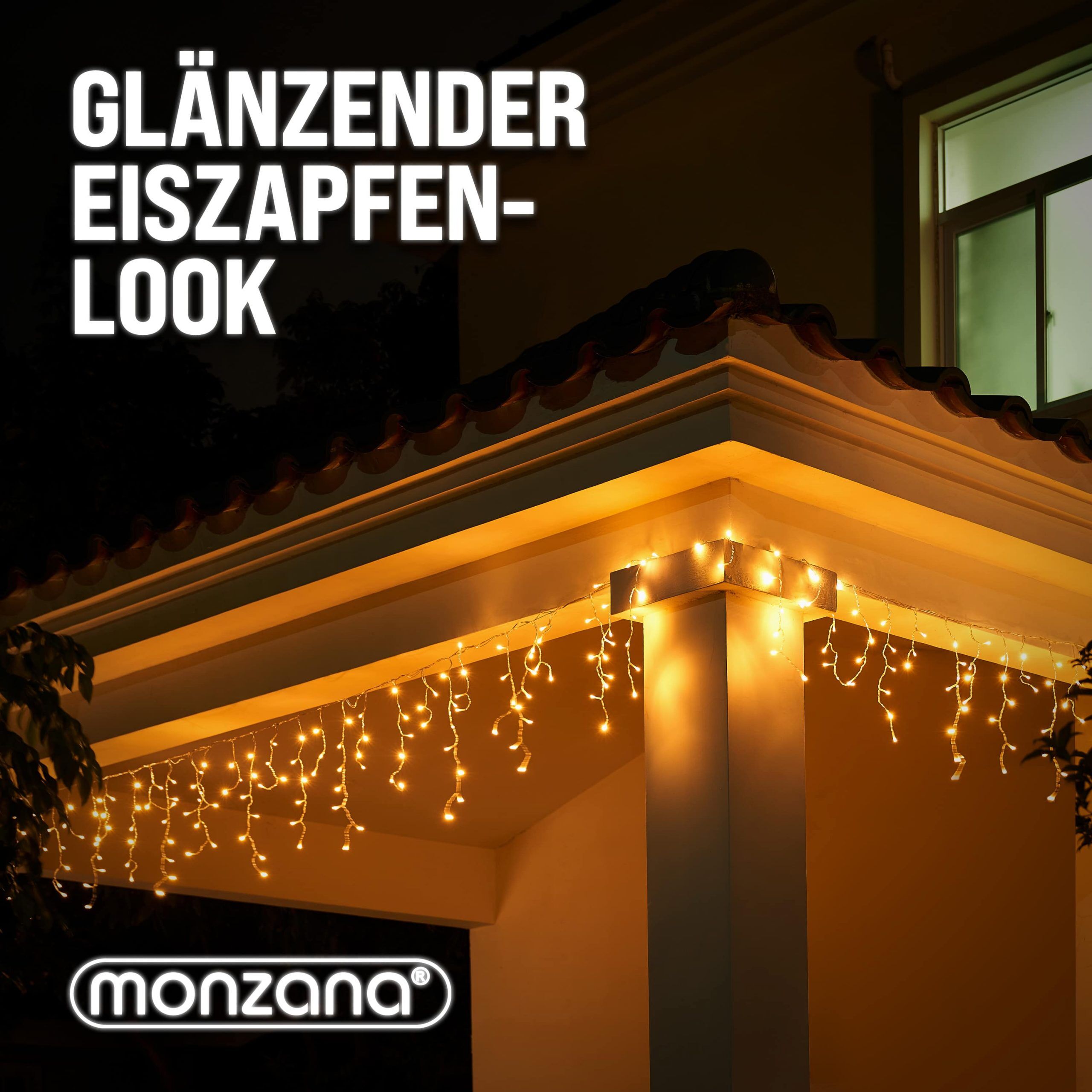 Regenlichterkette LED Warmweiß 20m