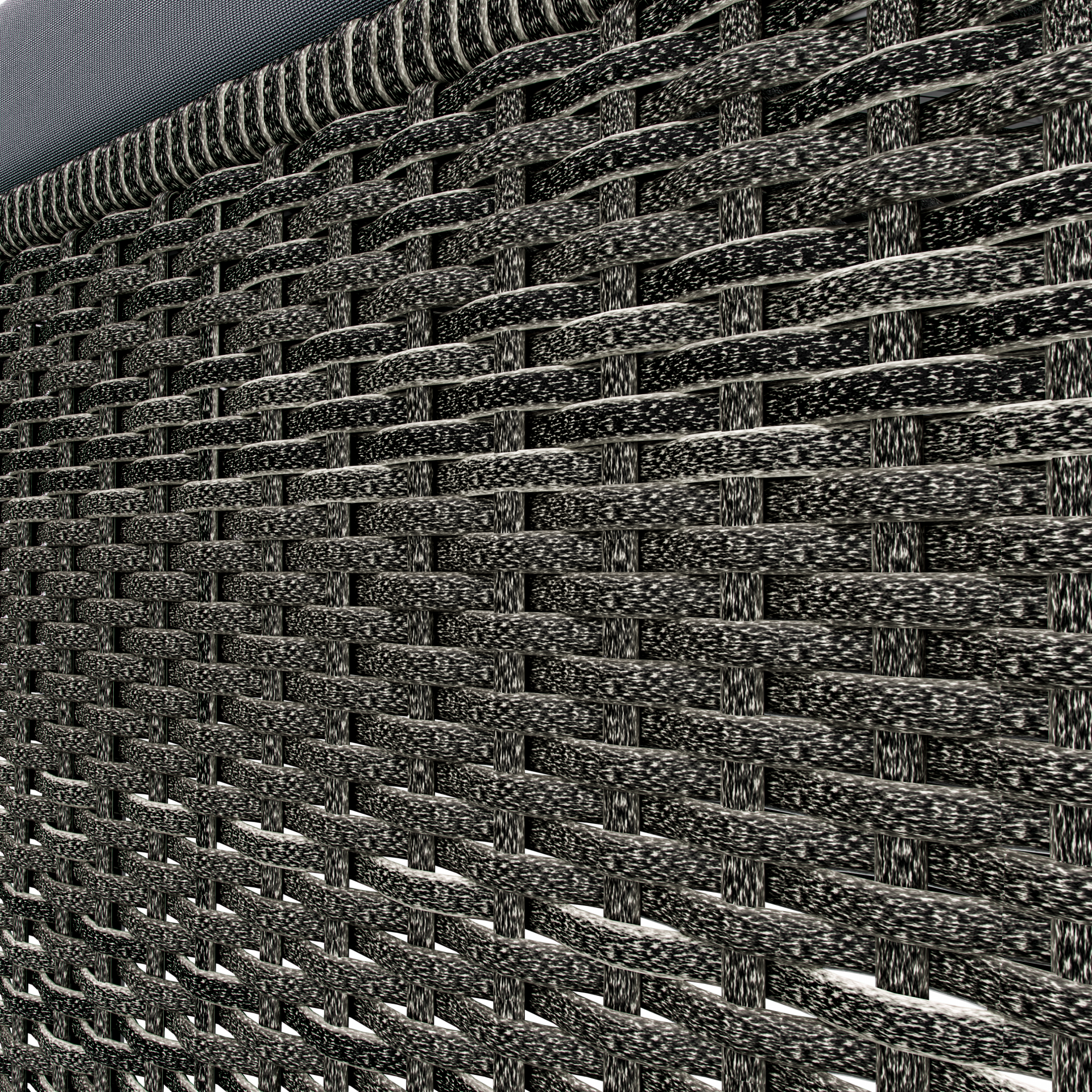 Polyrattan Gartenliege Grau/Anthrazit 200x115x33cm