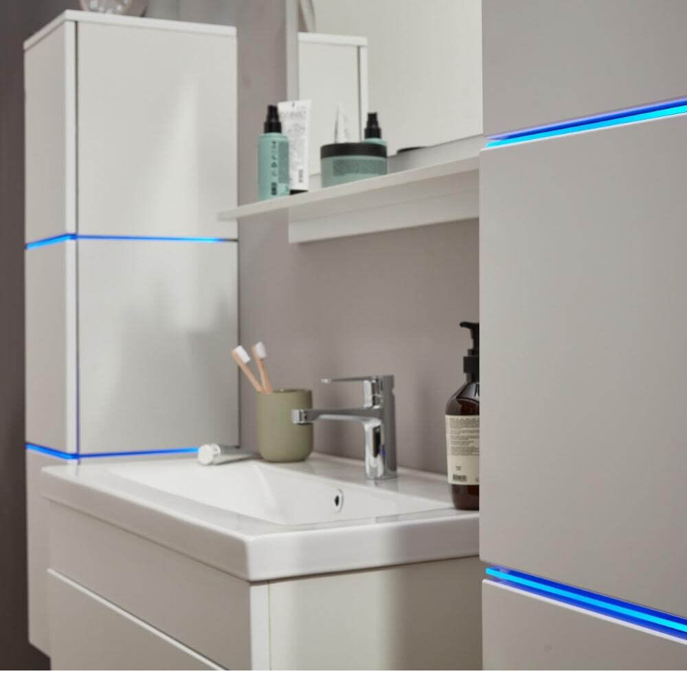 Badmöbel Komplettset WANGEROOGE BIG XL - Weiß Made in Germany