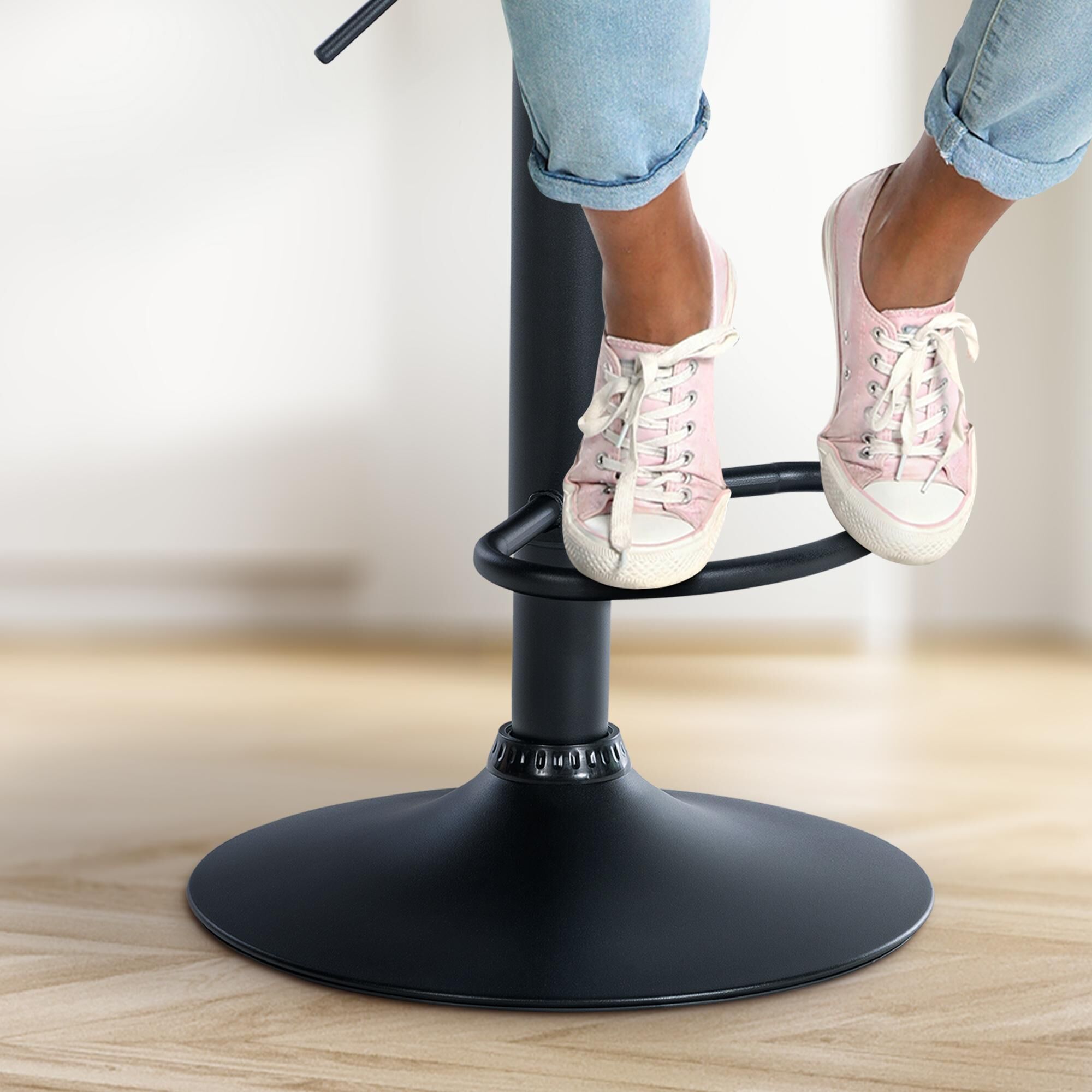 Barhocker Olinda Samt schwarz, braun