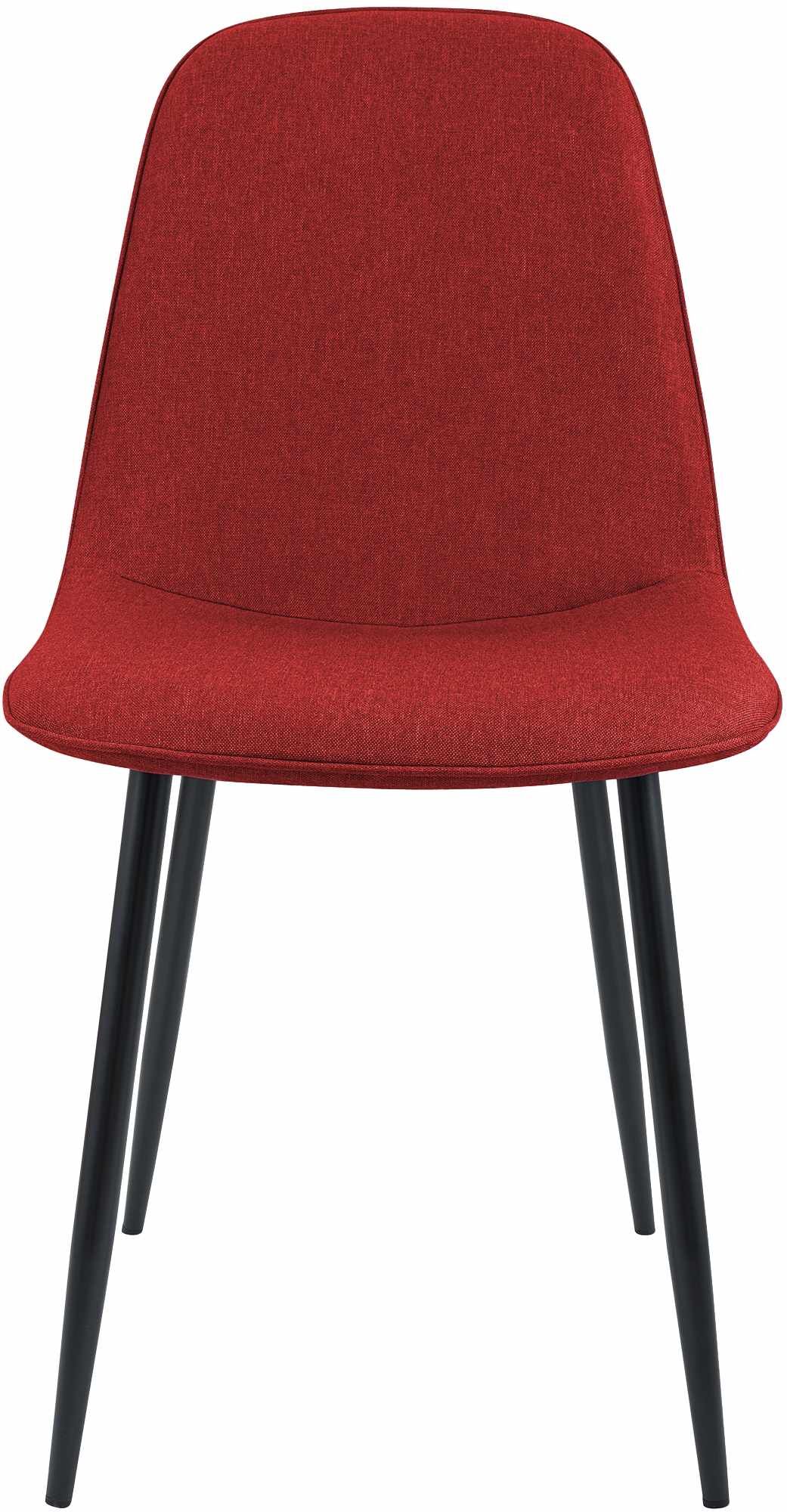 2er Set Esszimmerstuhl Maryam Stoff, rot