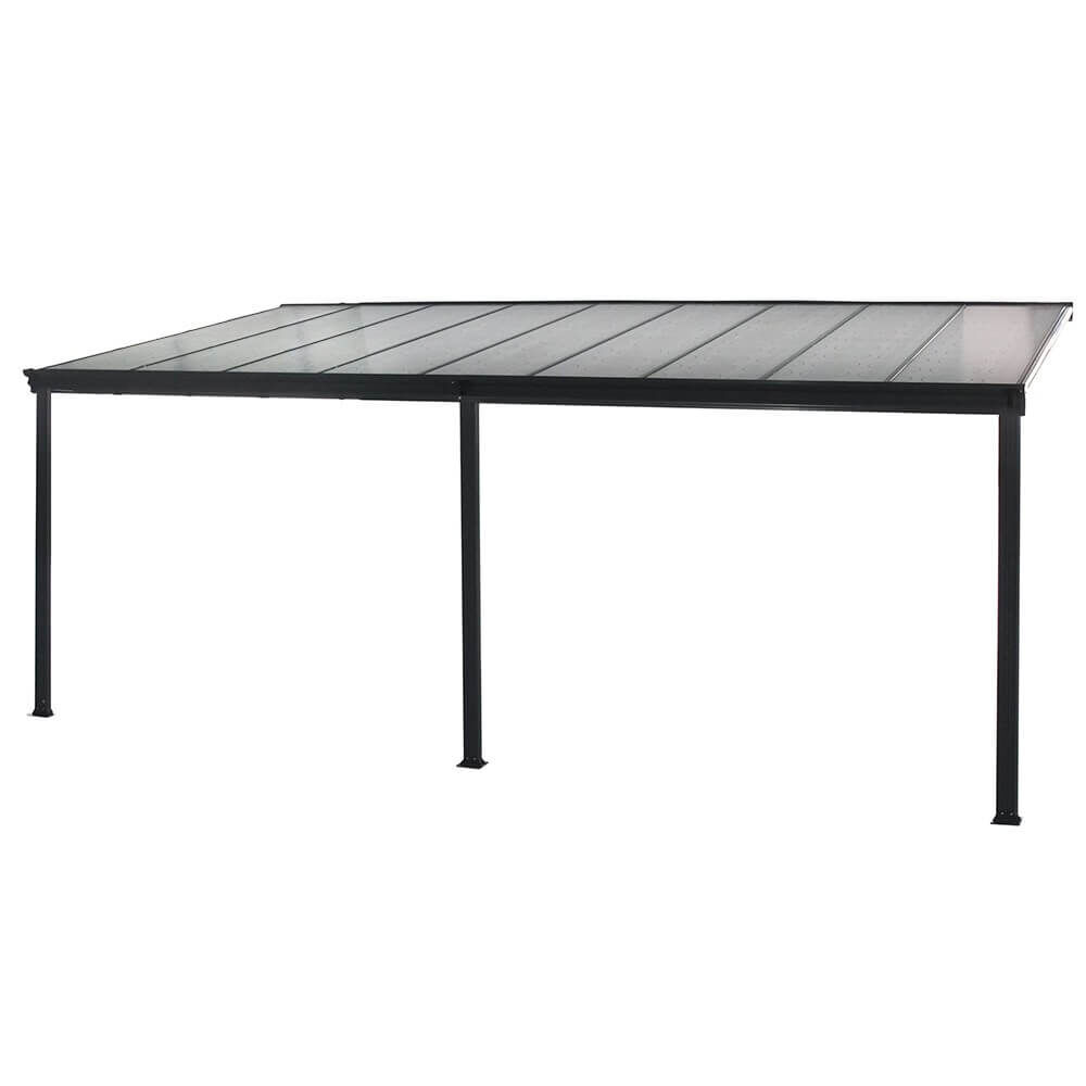 Terrassenüberdachung SOLIS - 557 / 564 x 303 / 300 x 278 / 226 cm Grau