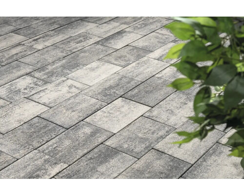Pflasterstein Rechteckpflaster Cordena 30x20x6 cm, Weiß-Anthrazit Melange mit Microfase