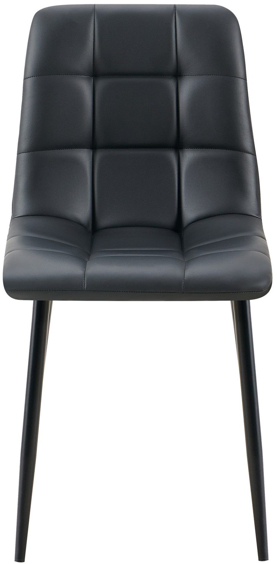 4er Set Esszimmerstuhl Antibes Kunstleder, schwarz