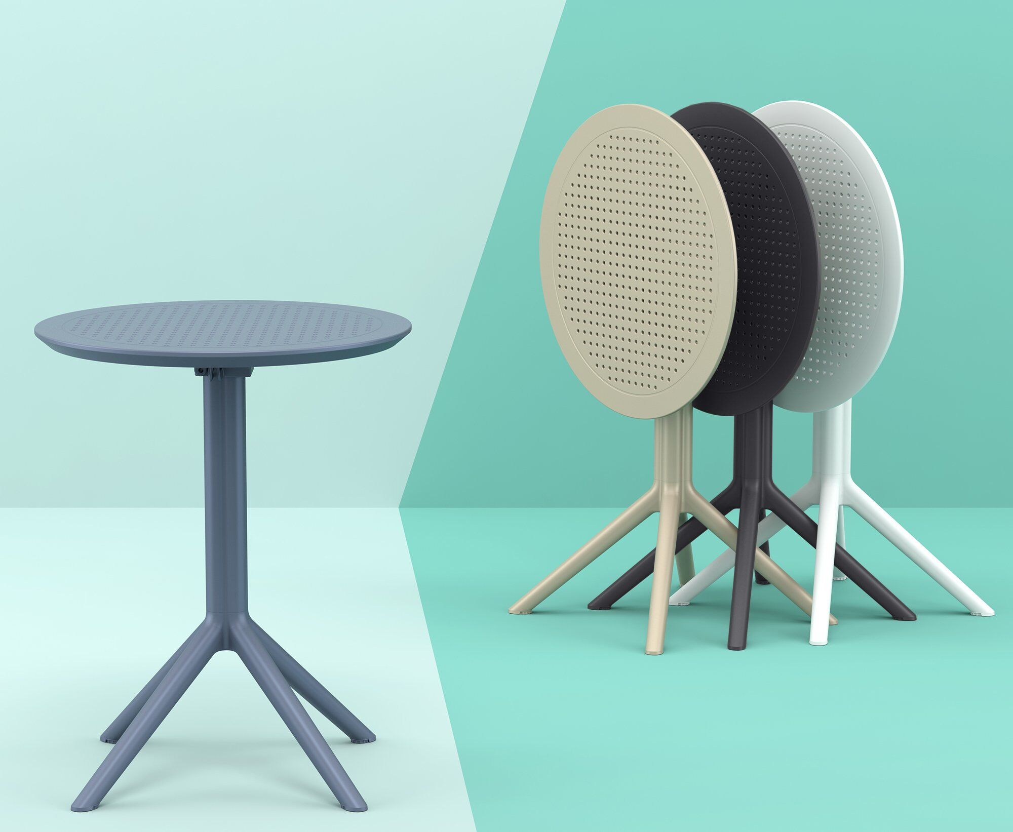 Klapptisch Sky rund, taupe