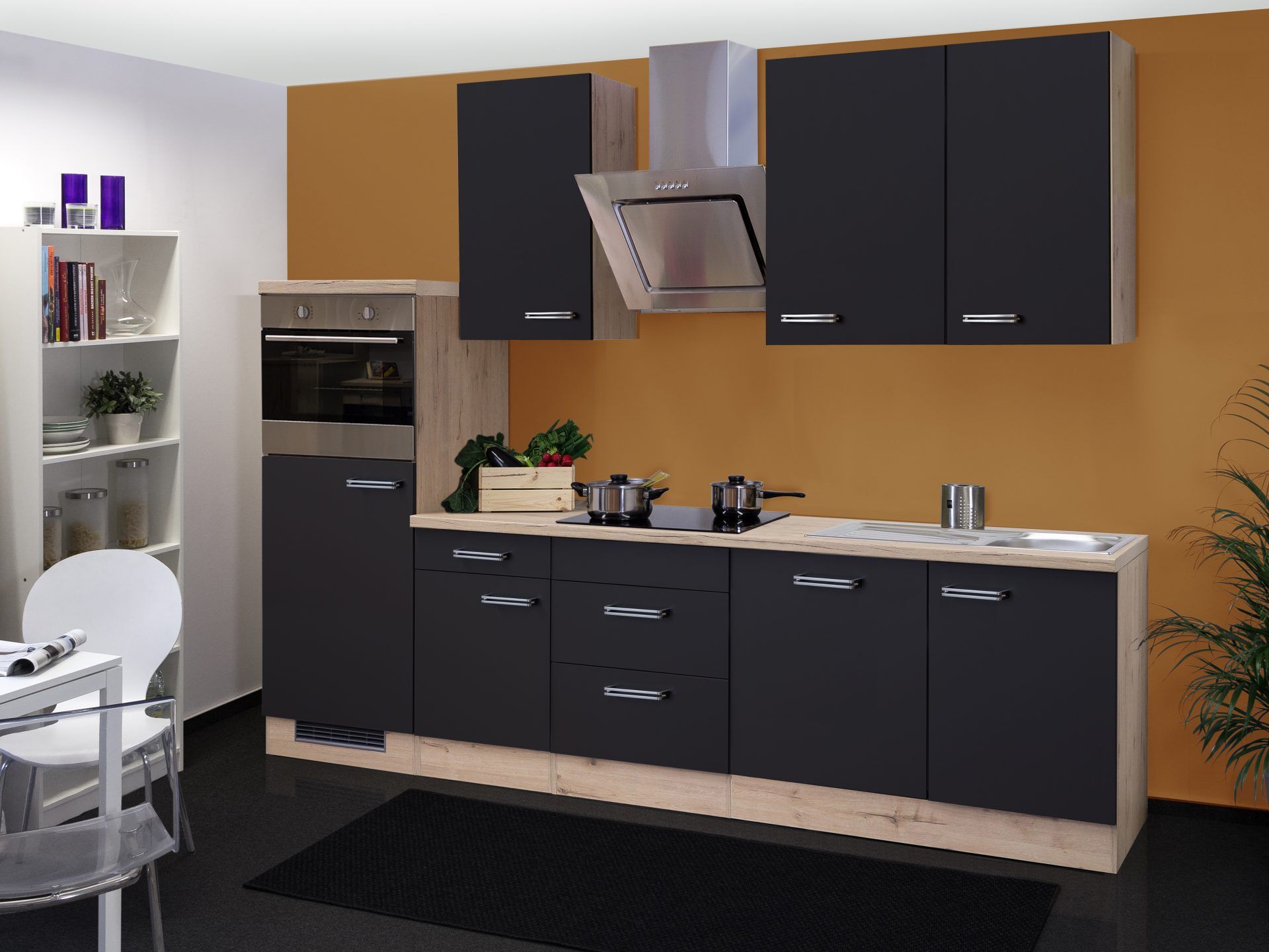 Küchenzeile ELVA 280 cm mit E-Geräten