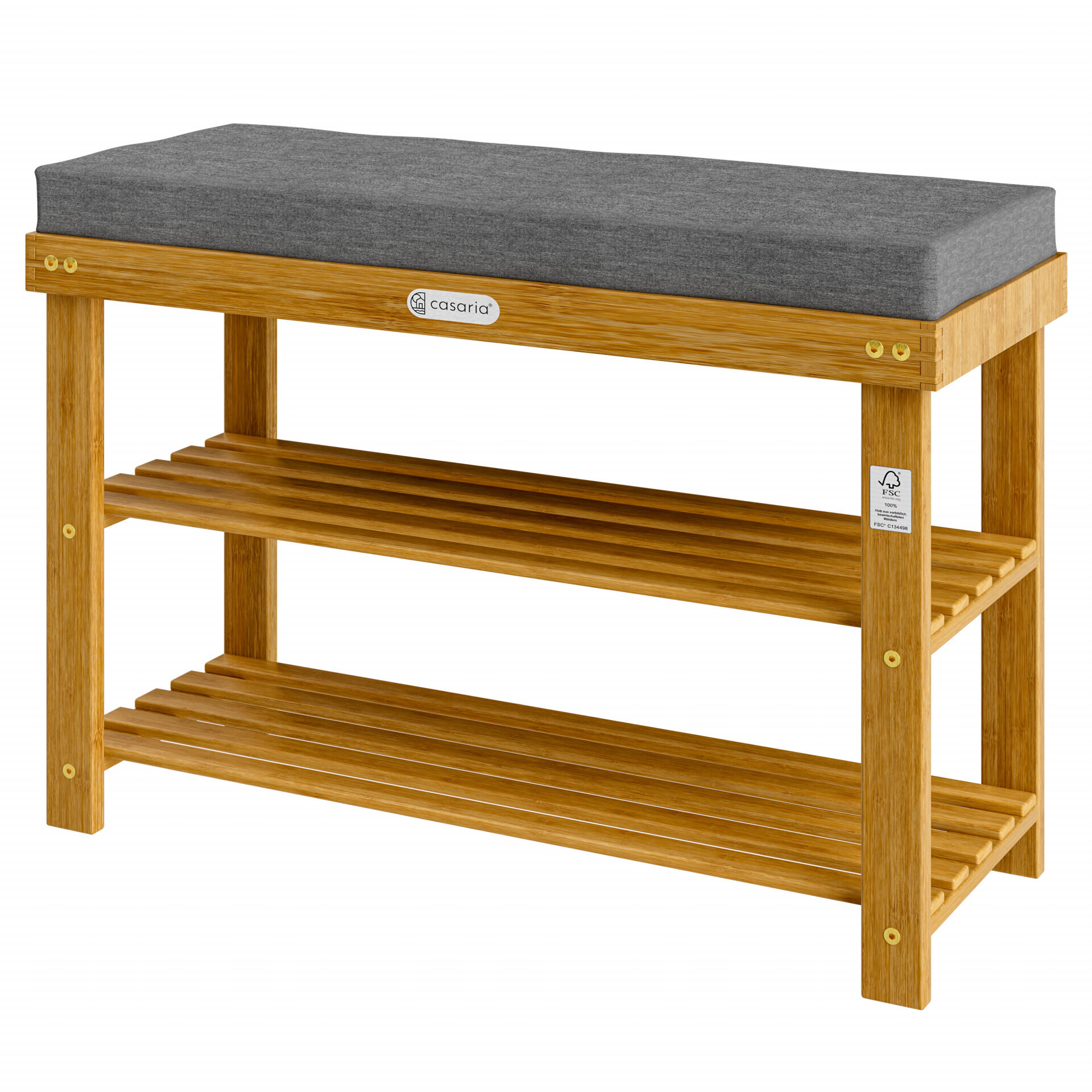 Schuhbank FSC®-zertifiziertes Akazienholz 90x30x48cm