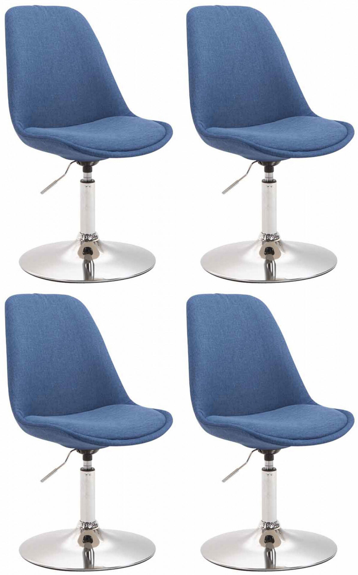 4er Set Stühle Maverick C Stoff, blau